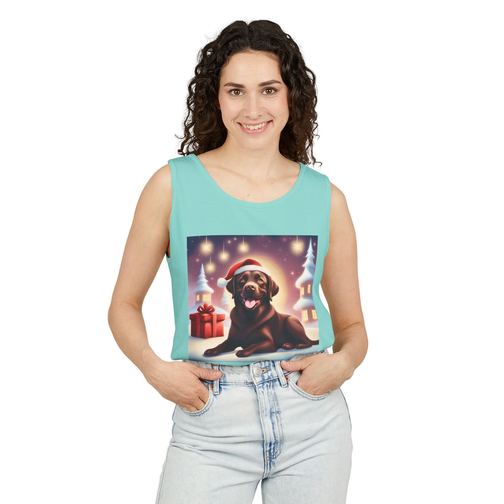 Chocolate Lab Holiday Unisex Tank Top