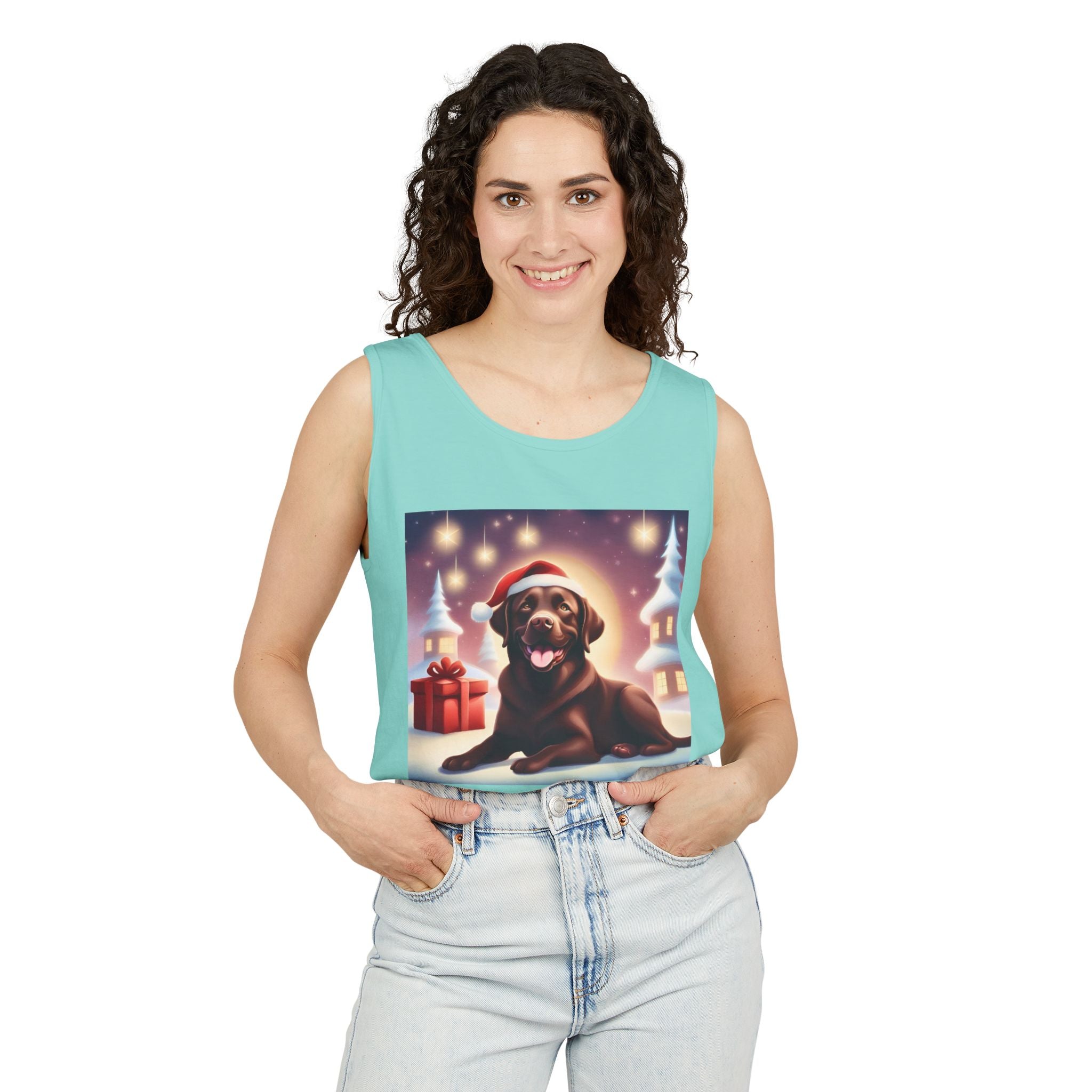 Chocolate Lab Holiday Unisex Tank Top