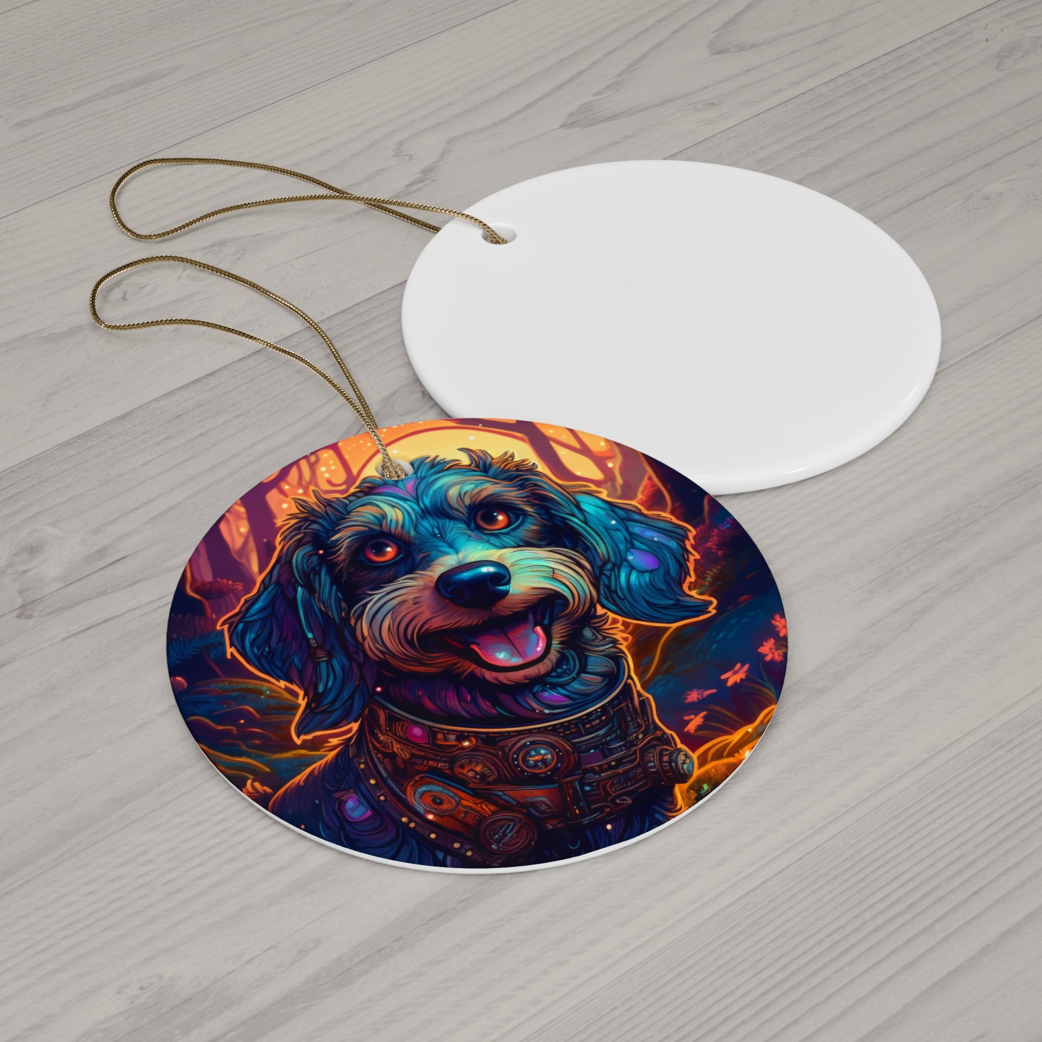 Steampunk Dachshund Ceramic Ornament