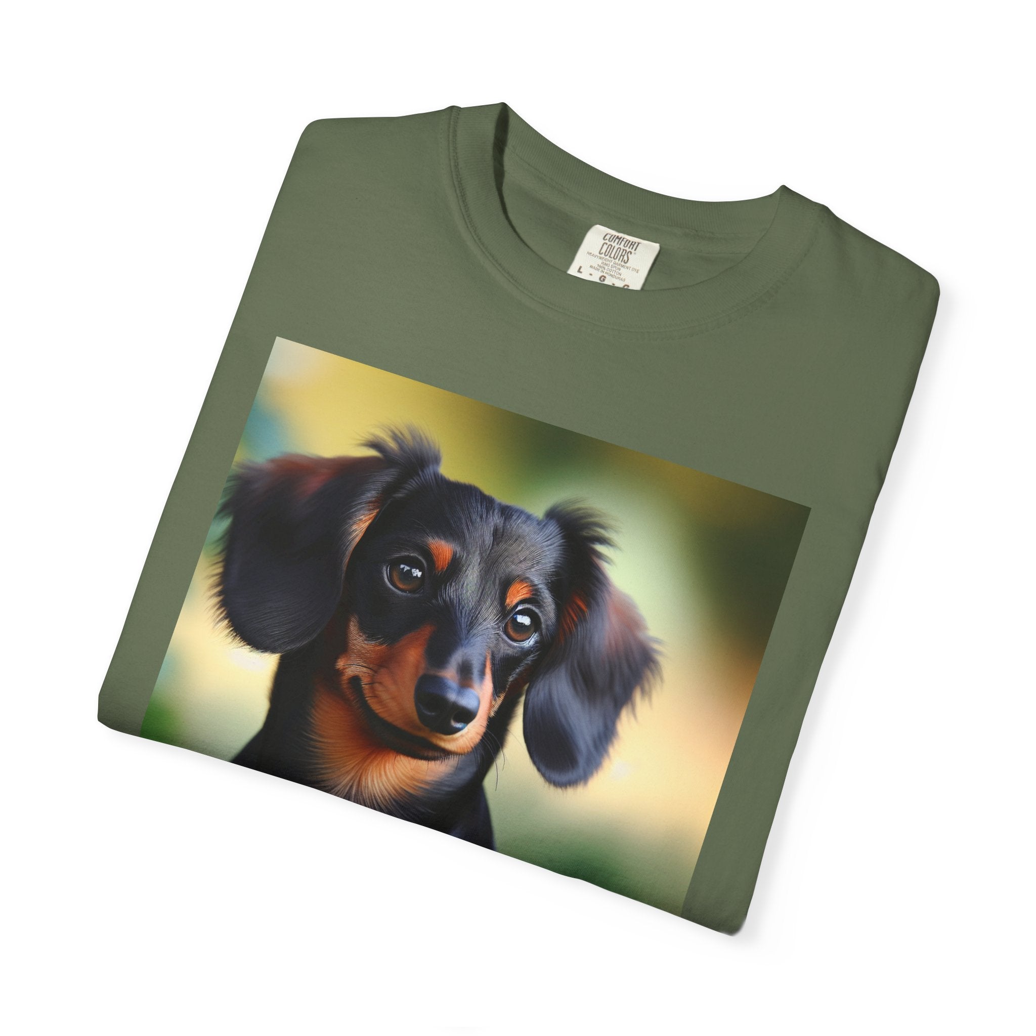 Black/Brown Dachshund Unisex Garment-Dyed T-shirt