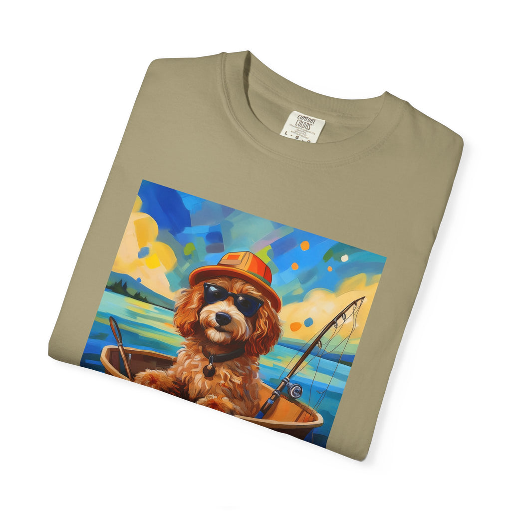 Doodle Fishing Unisex Garment-Dyed T-shirt