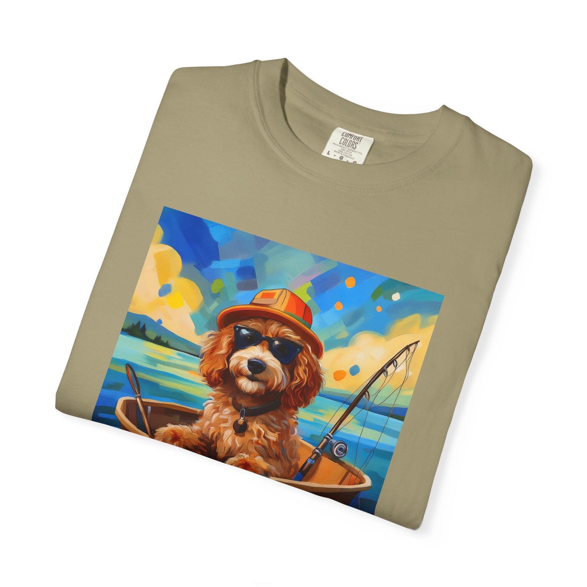 Doodle Fishing Unisex Garment-Dyed T-shirt