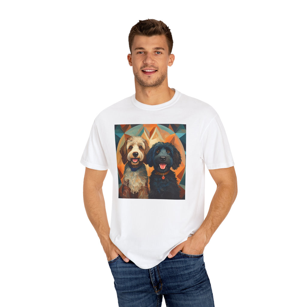 Doodles, Black & Tan Unisex Garment-Dyed T-shirt
