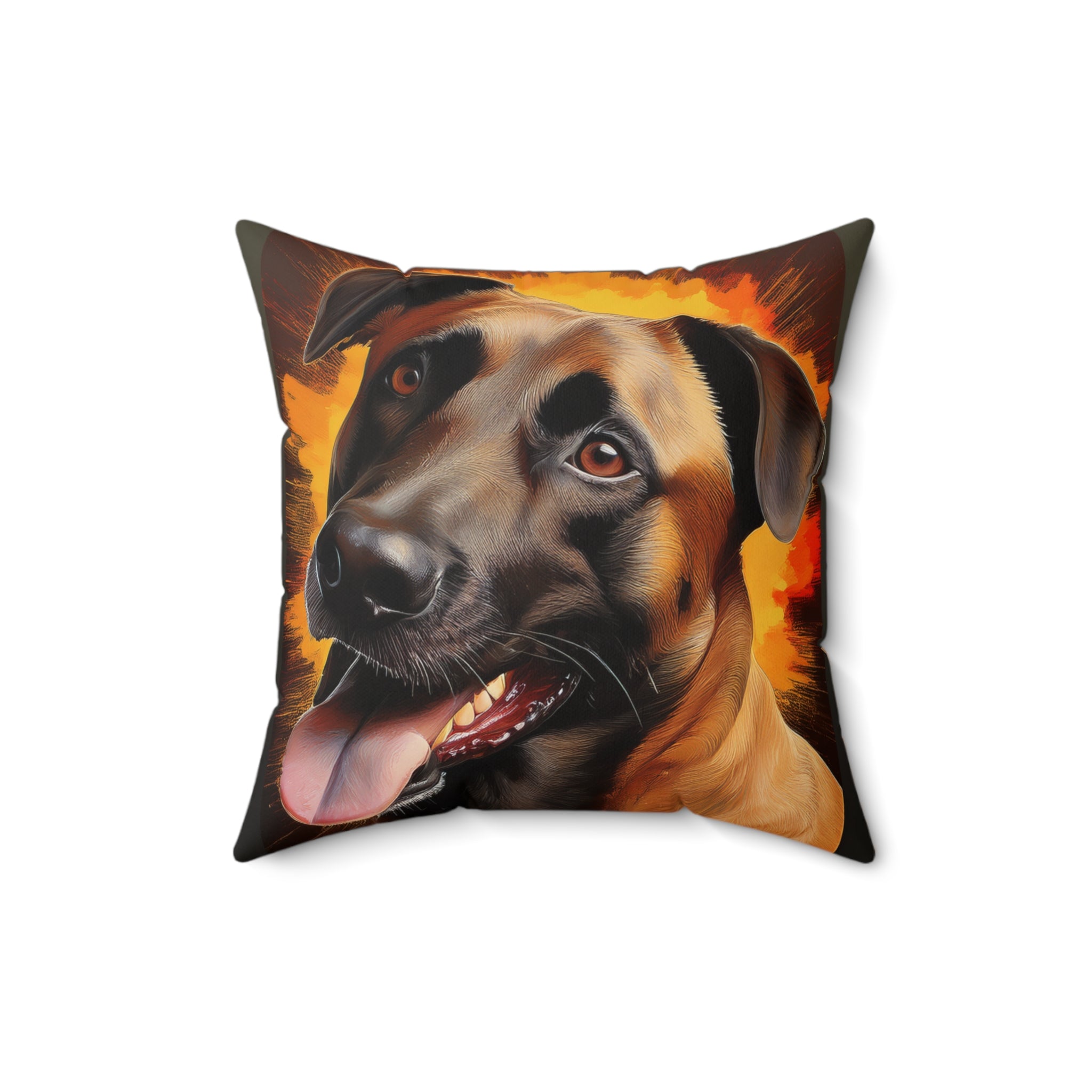Belgian Malinois Shepherd Polyester Square Pillow