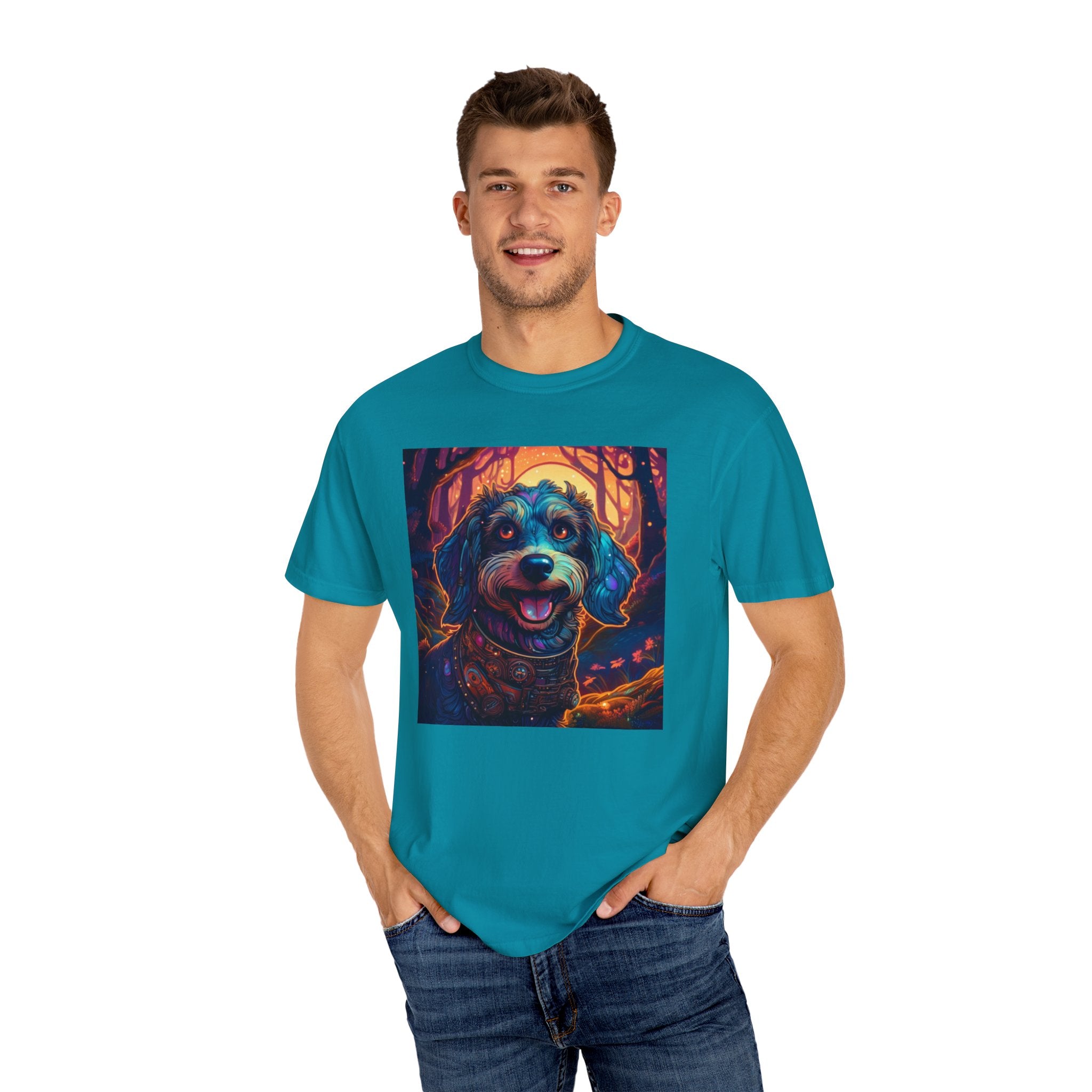 Steampunk Dachshund Unisex Garment-Dyed T-shirt