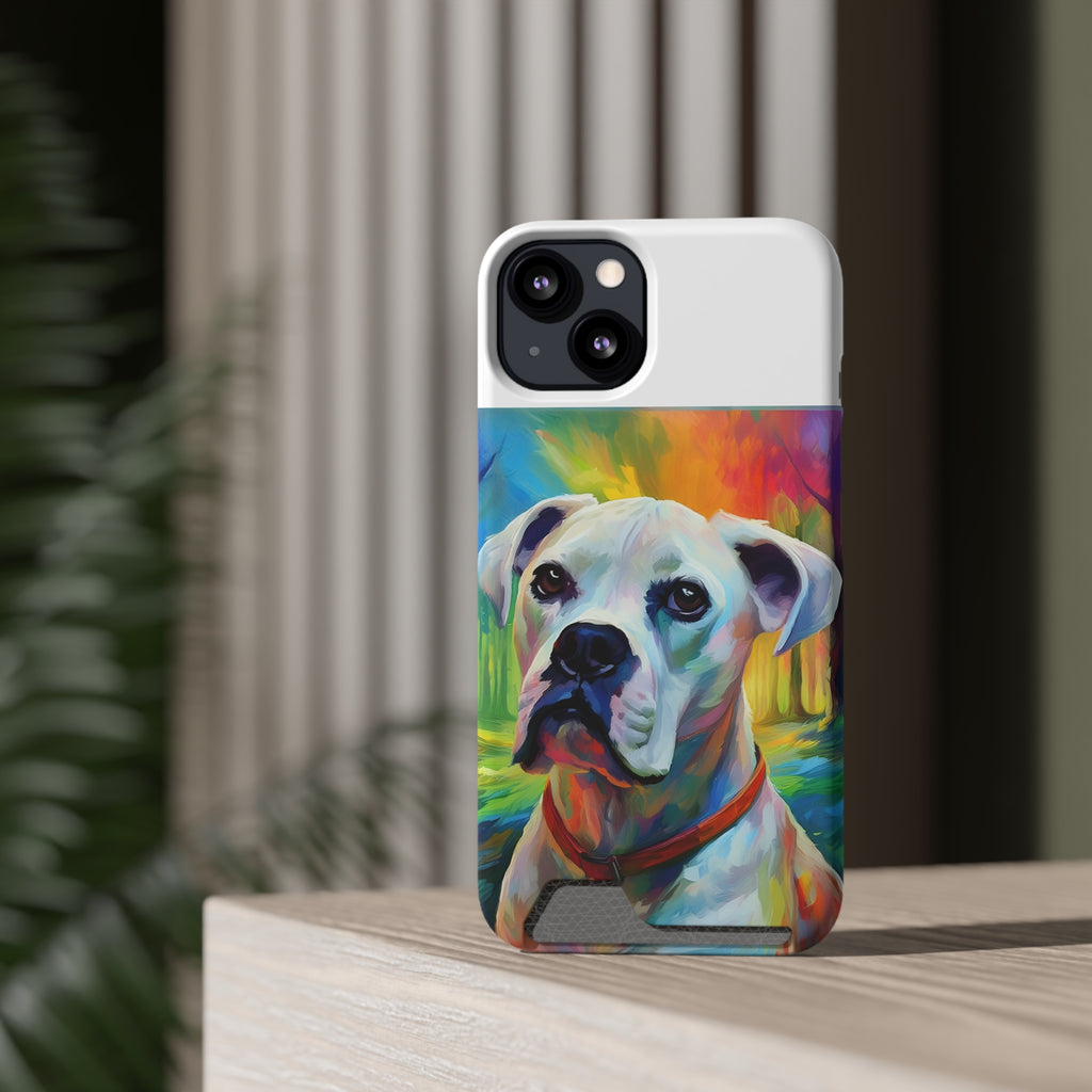 Boxer Rainbow Sky Phone Case with Card Holder