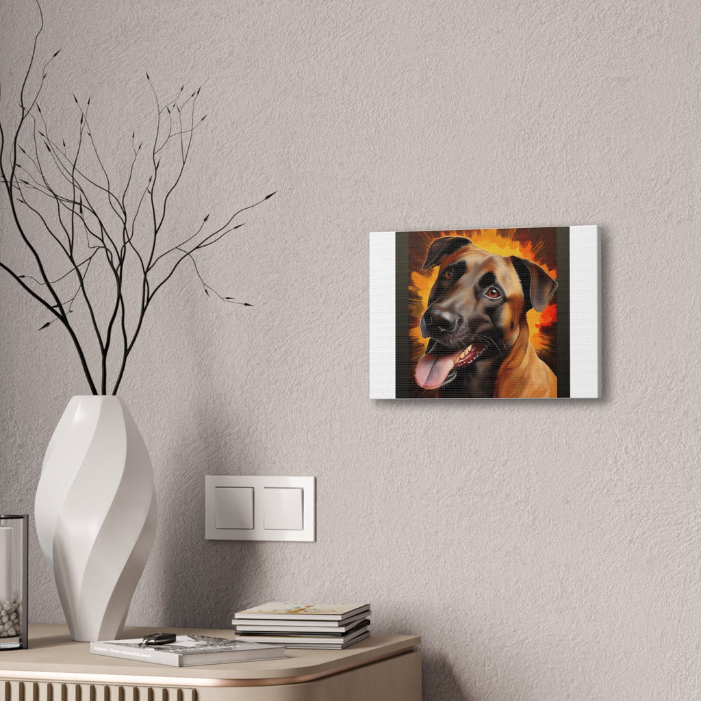 Belgian Malinois Shepherd Canvas Stretched, 0.75"