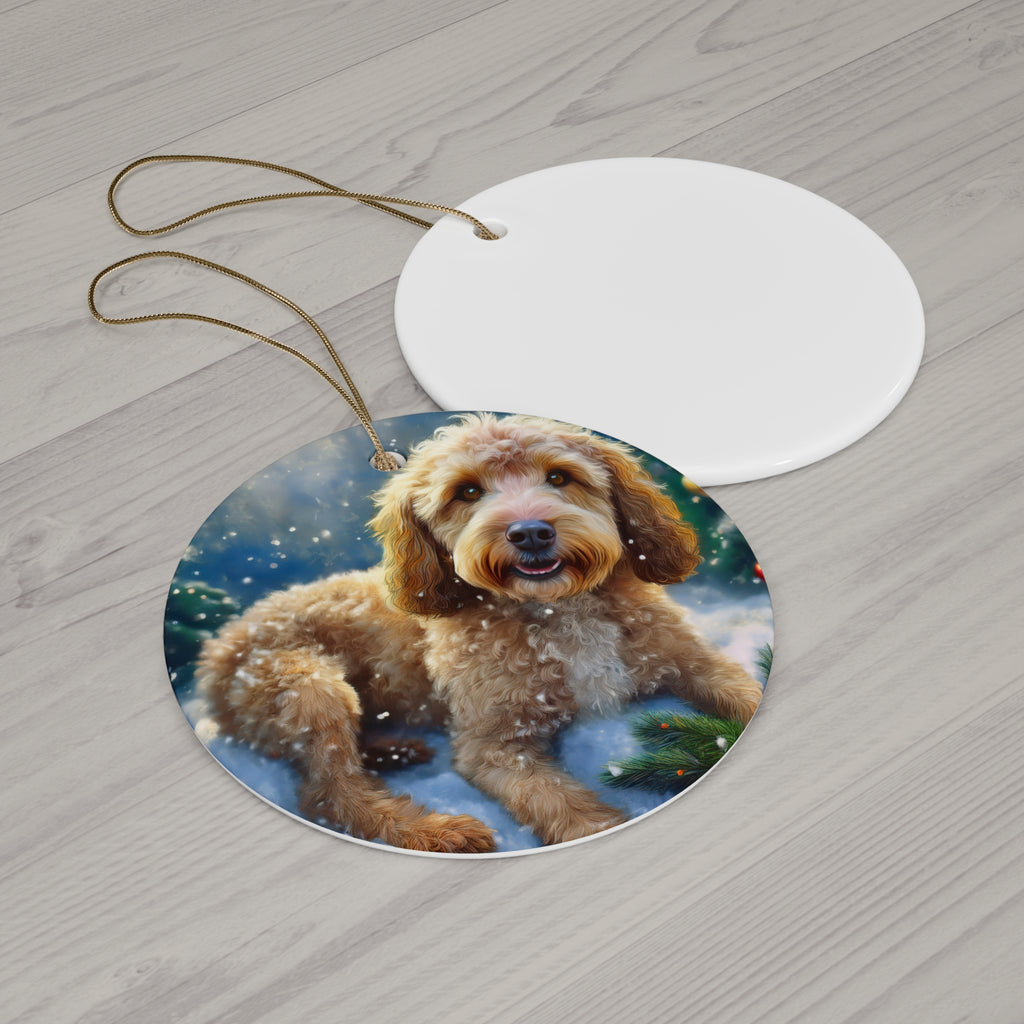 Doodle Holiday Ceramic Ornament