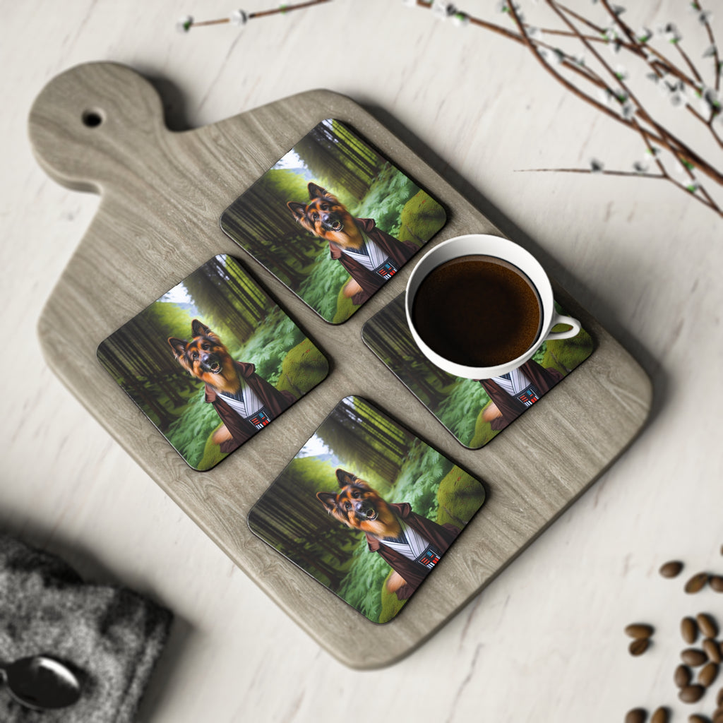 German Shepherd Forest Night Coasters