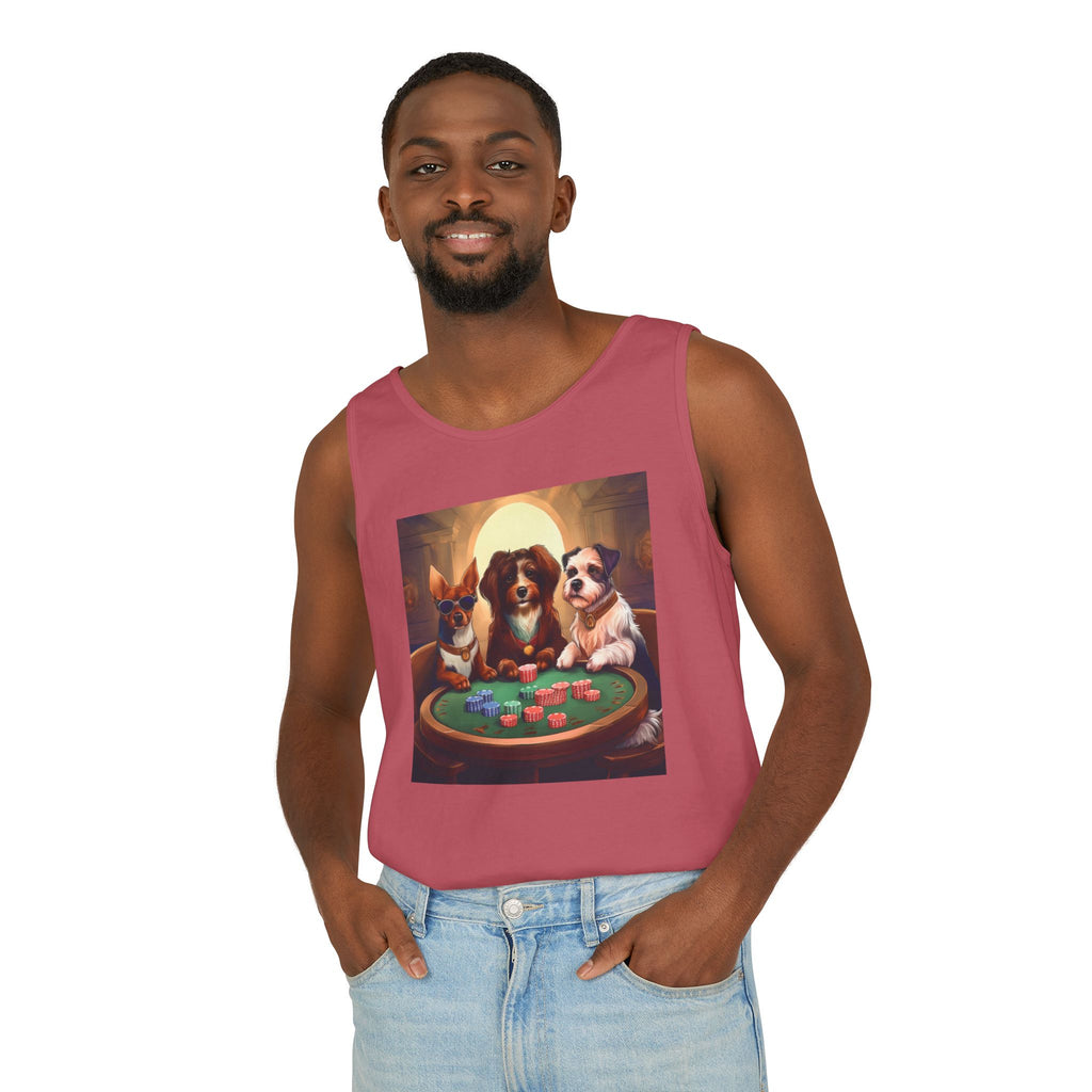 Puppy Poker Unisex Tank Top