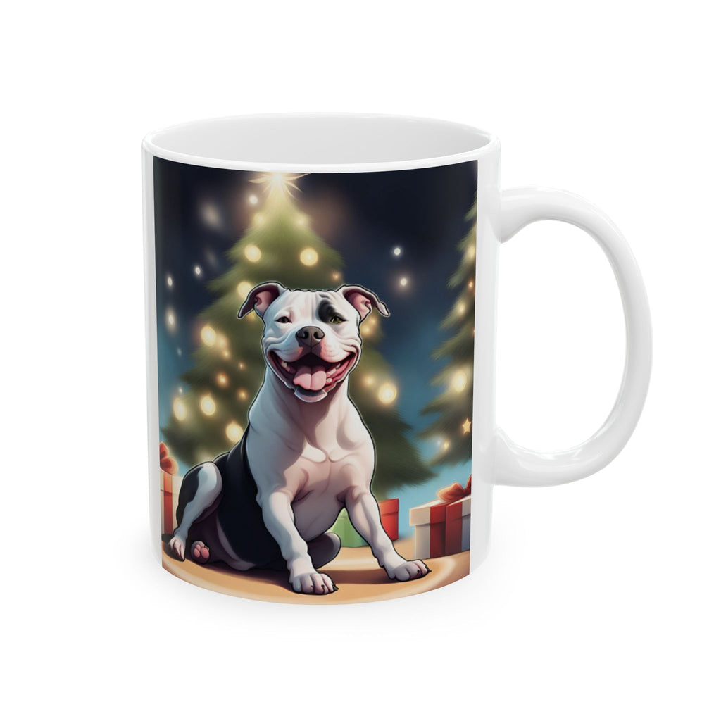Pit Bull Holiday Ceramic Mug, (11oz, 15oz)