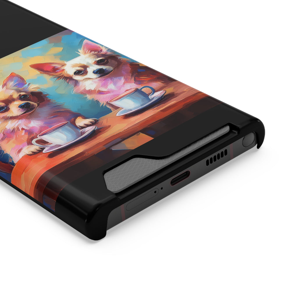 Cafe con Chihuahua Phone Case with Card Holder