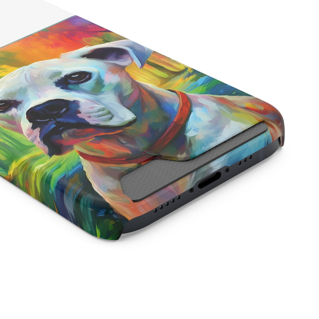 Boxer Rainbow Sky Phone Case with Card Holder