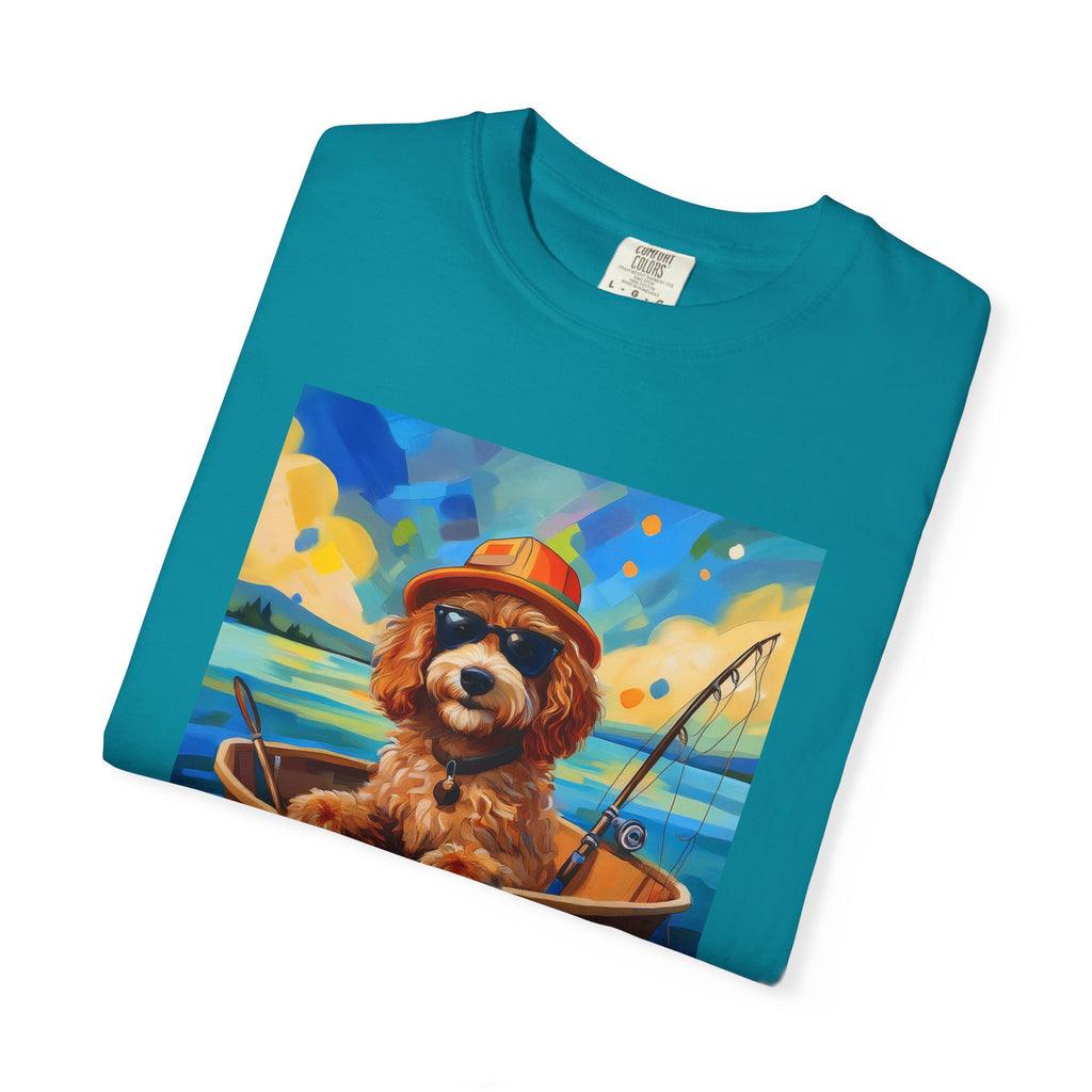Doodle Fishing Unisex Garment-Dyed T-shirt