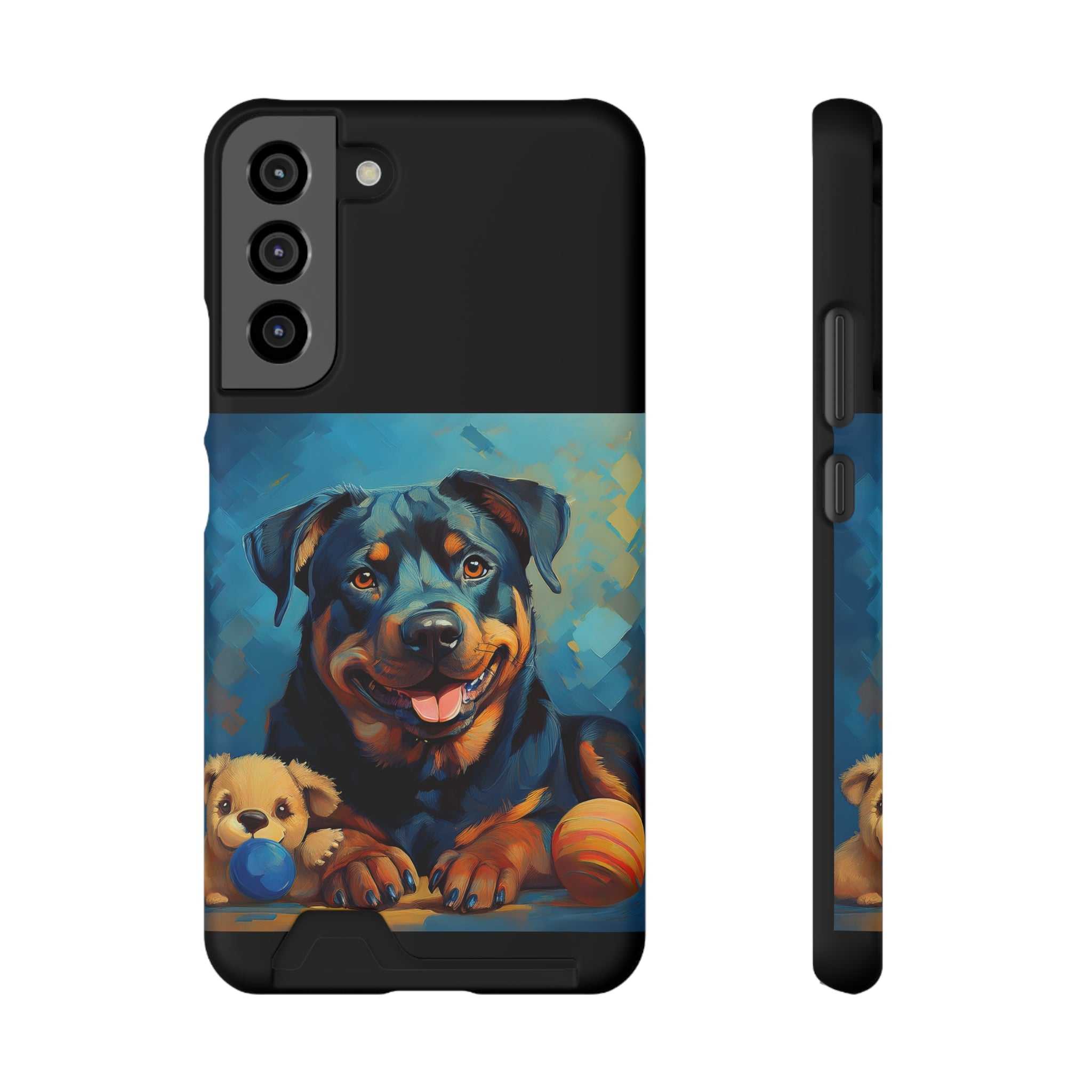 Rottweiler Phone Case with Card Holder