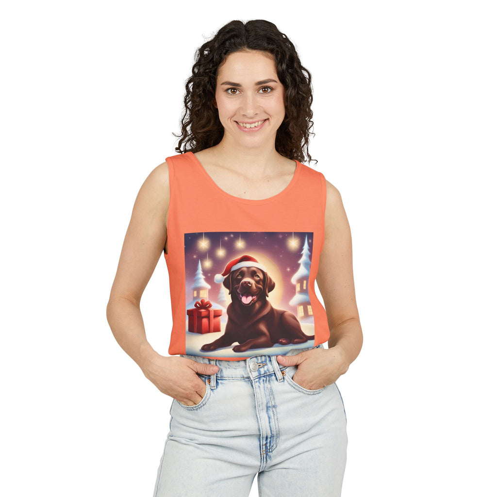 Chocolate Lab Holiday Unisex Tank Top