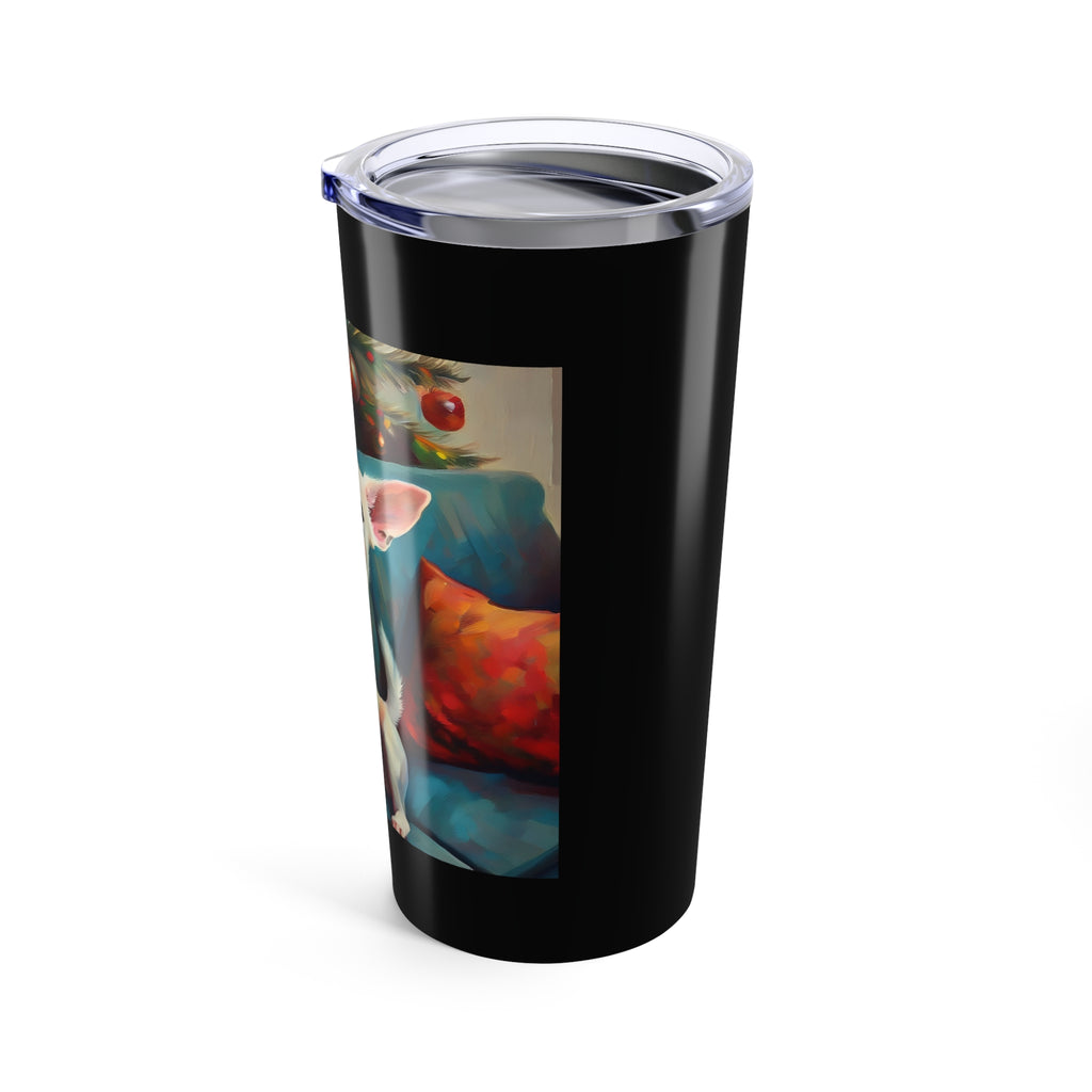 White Corgi Holiday II Tumbler 20oz