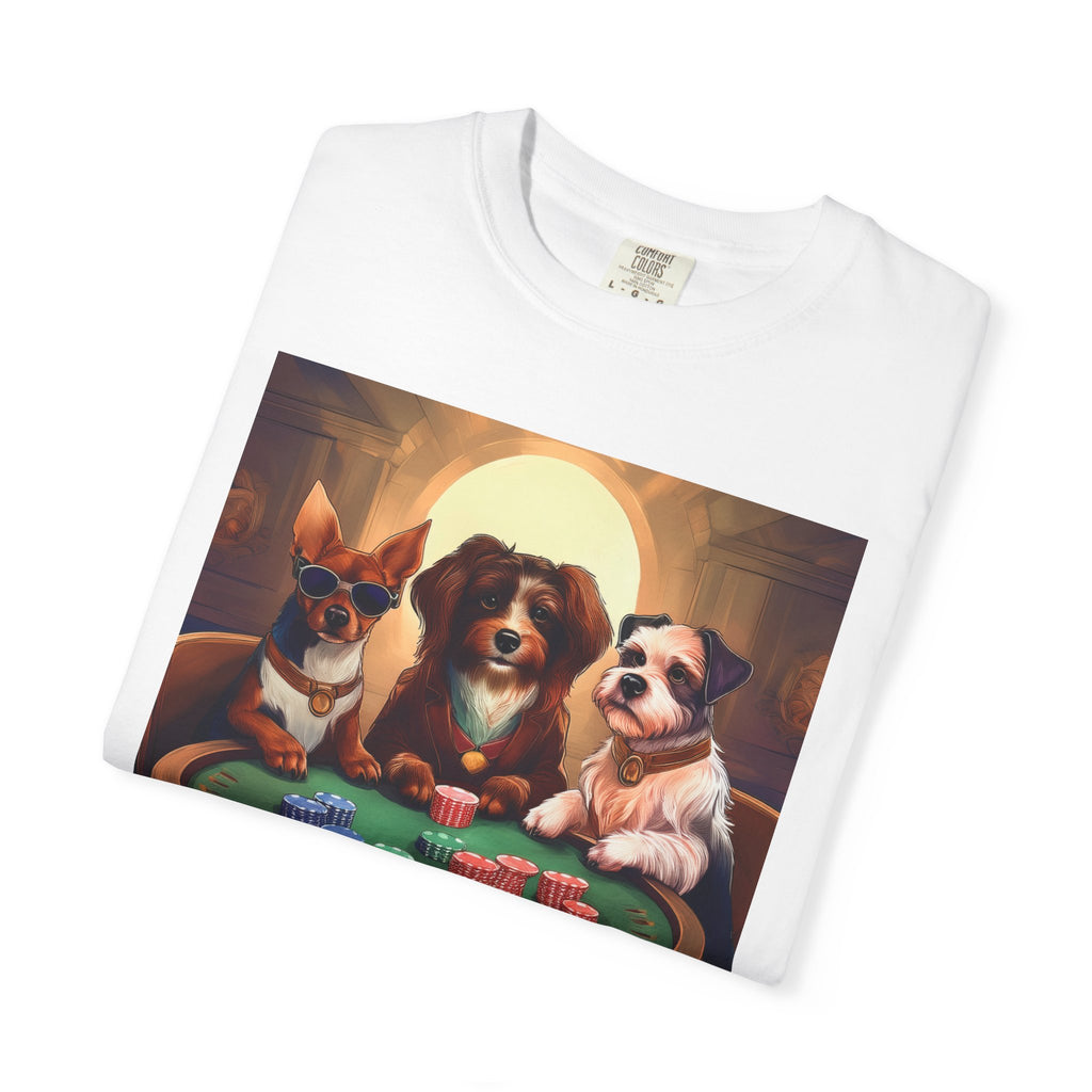 Puppy Poker Unisex Garment-Dyed T-shirt