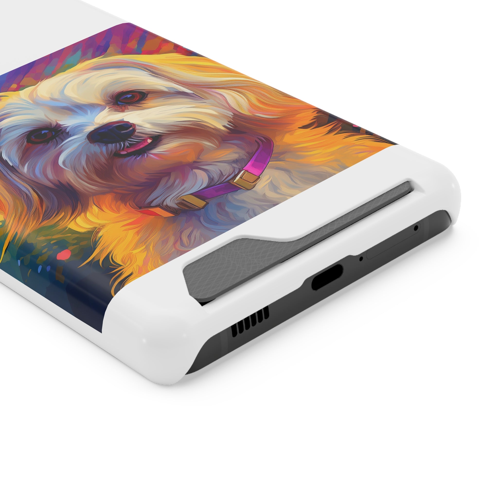 Havanese Phone Case with Card Holder