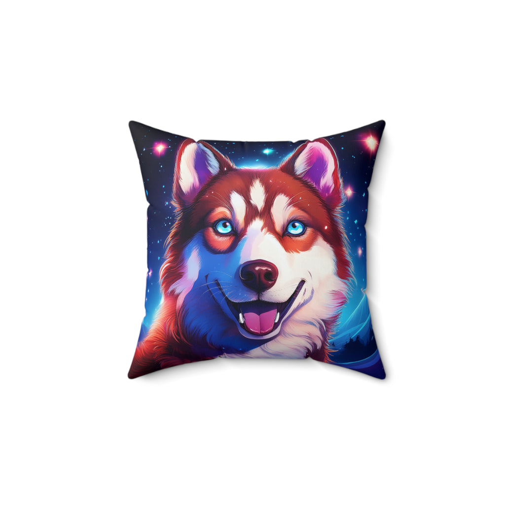 Eskimo Husky Polyester Square Pillow
