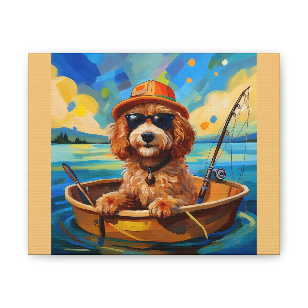 Doodle Fishing Canvas Painting