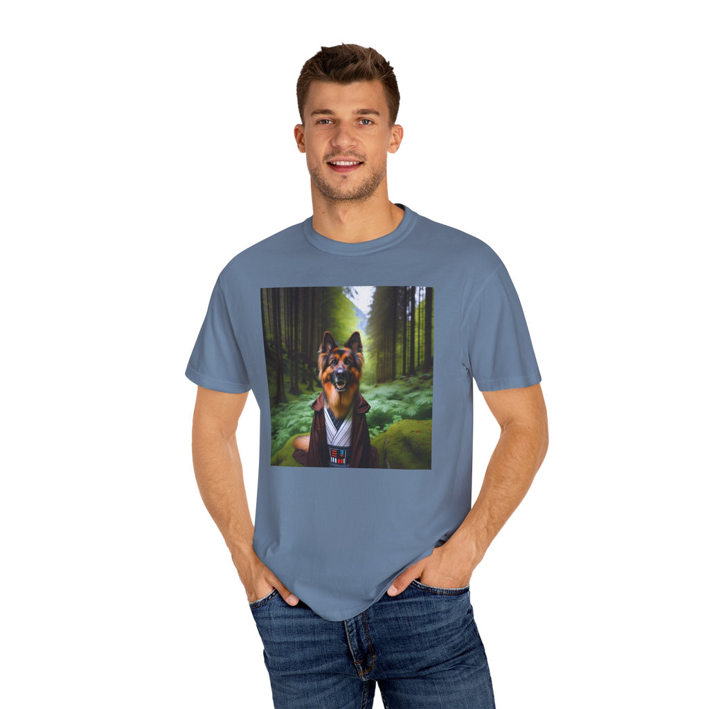 German Shepherd Forest Knight Unisex Garment-Dyed T-shirt