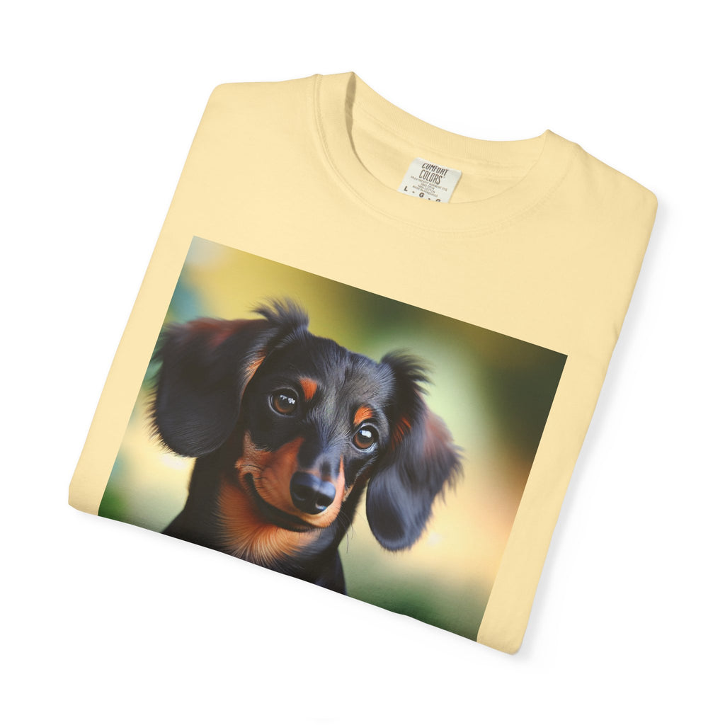 Black/Brown Dachshund Unisex Garment-Dyed T-shirt