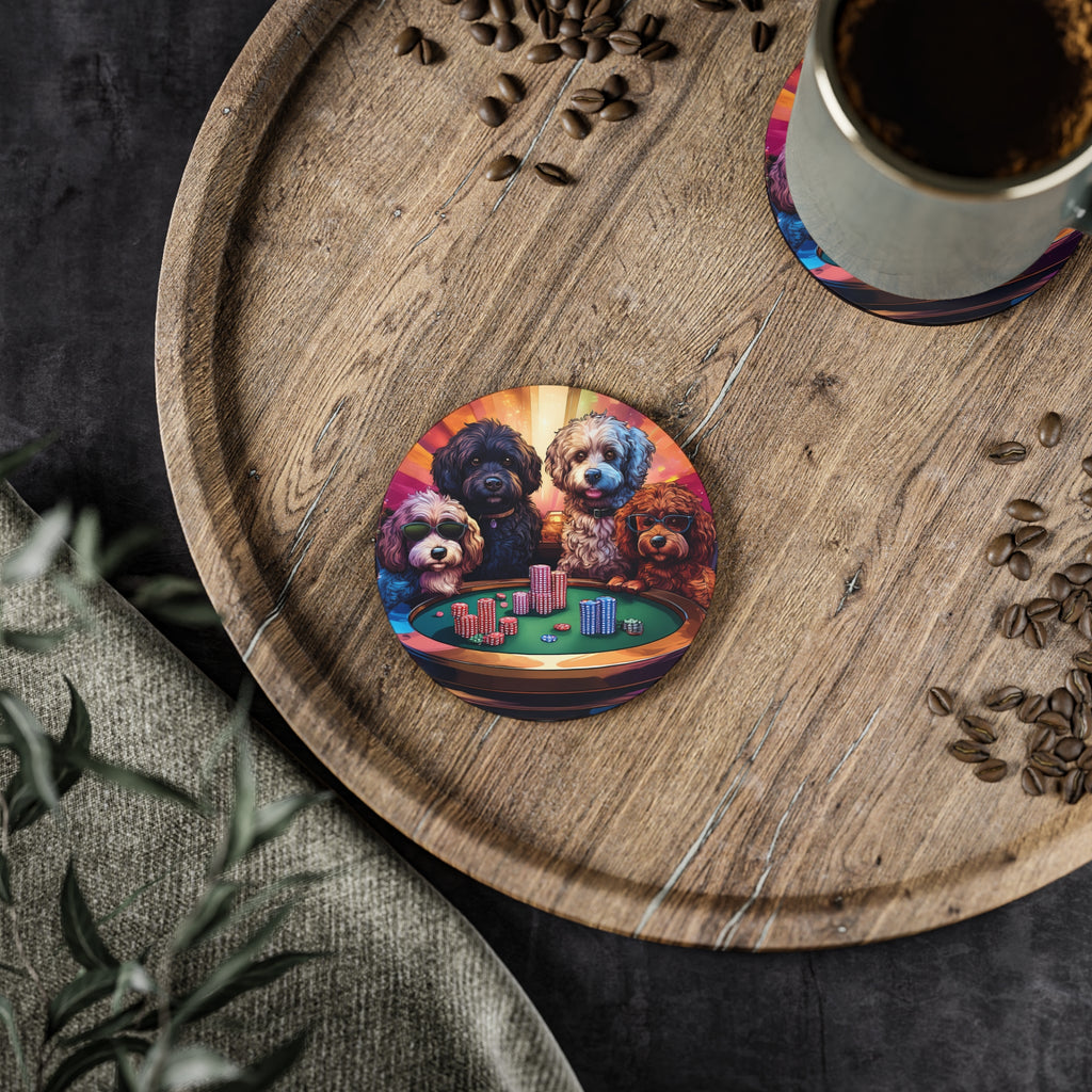 Doodle Poker Game Coasters