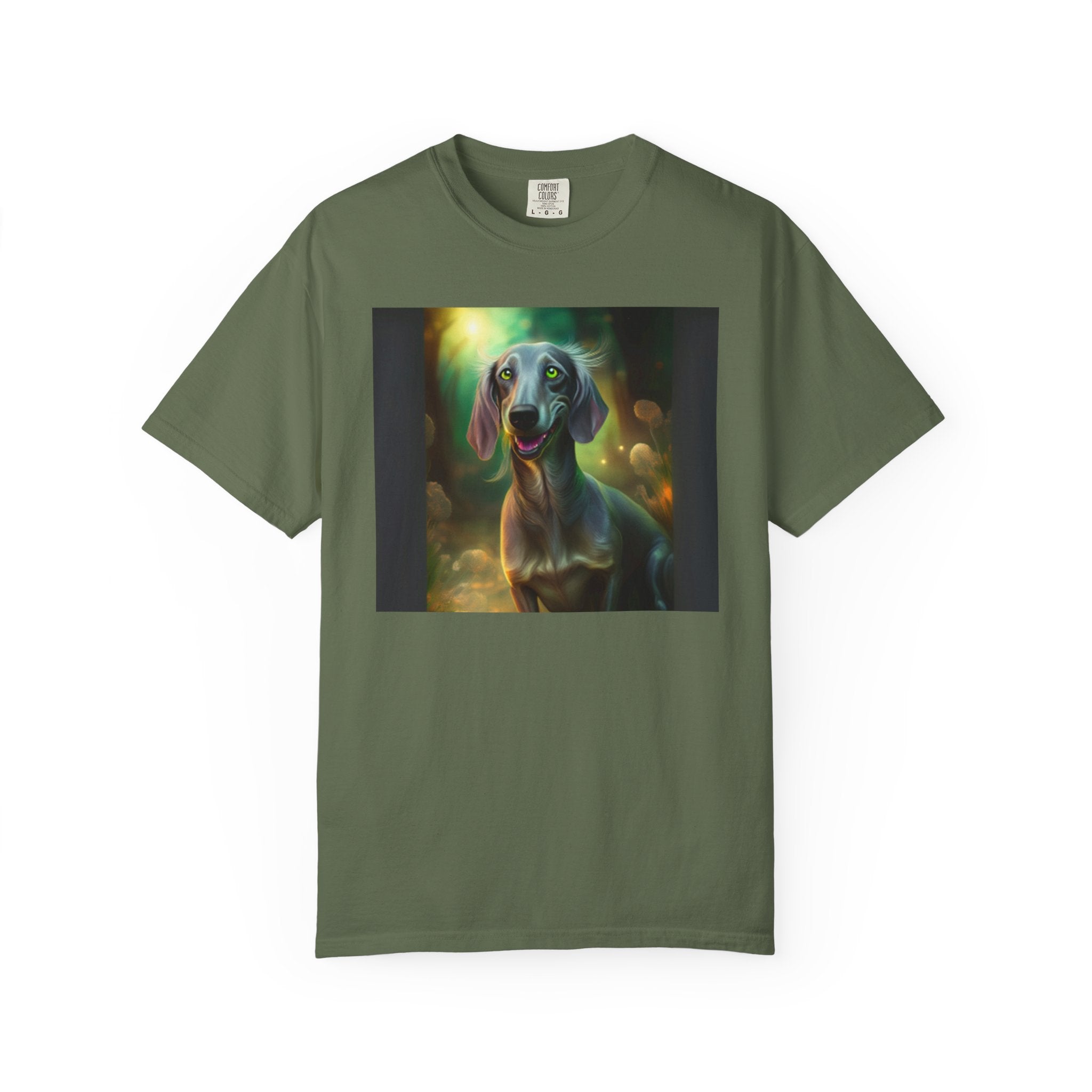 Silver Grey Dachshund Unisex Garment-Dyed T-shirt