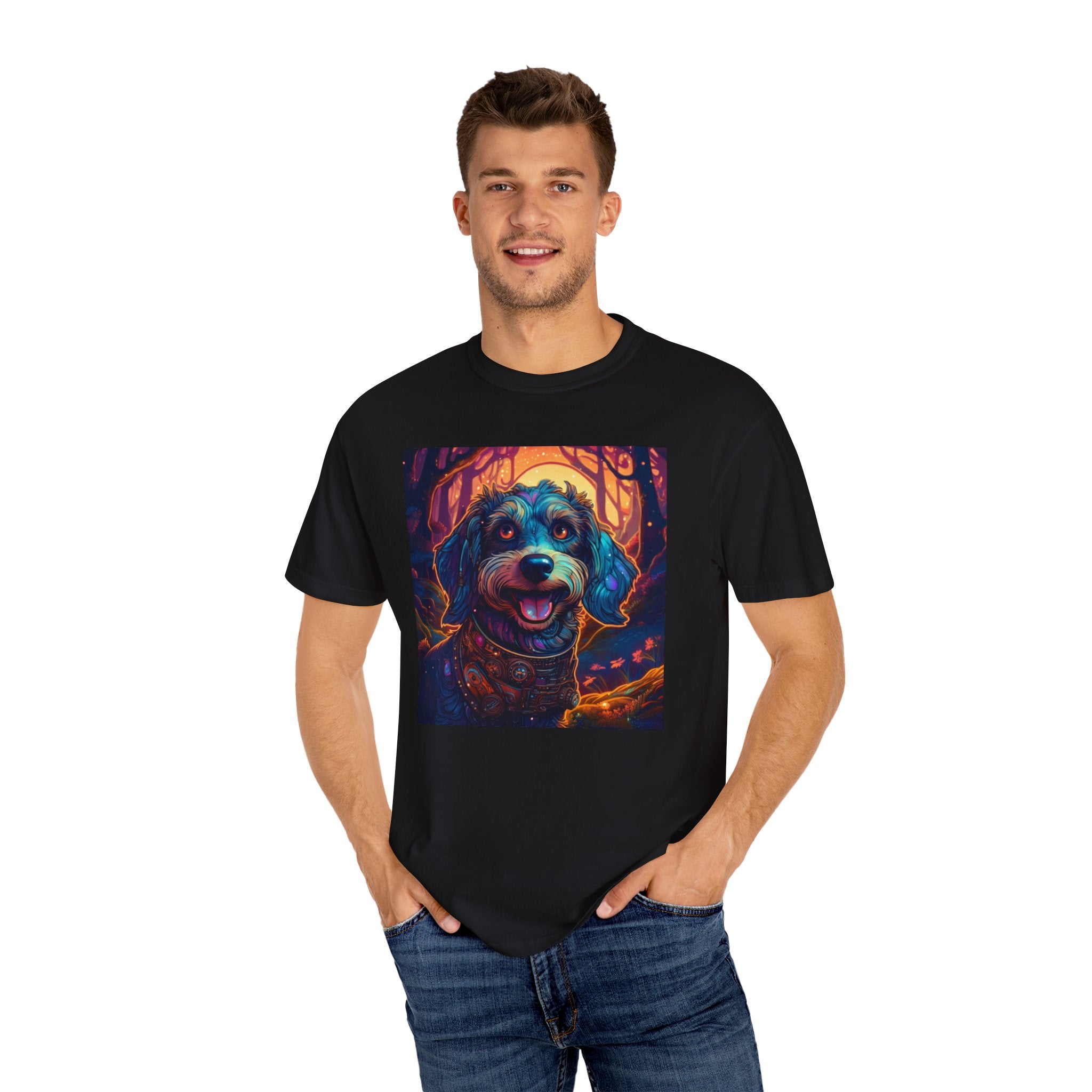Steampunk Dachshund Unisex Garment-Dyed T-shirt