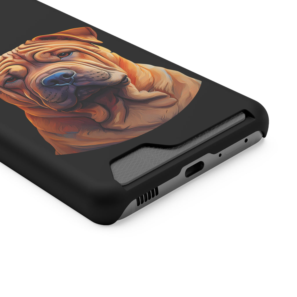 Shar Pei Phone Case with Card Holder