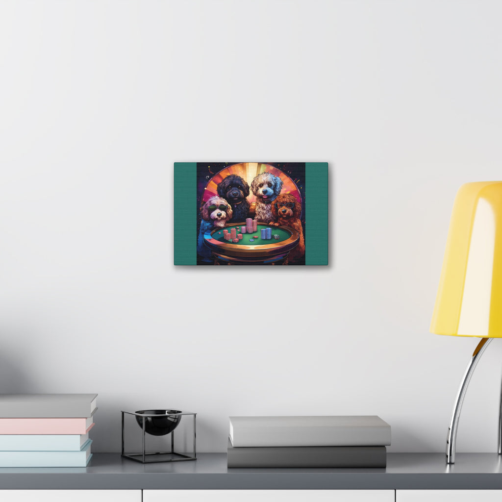 Doodle Poker Game Canvas Painting