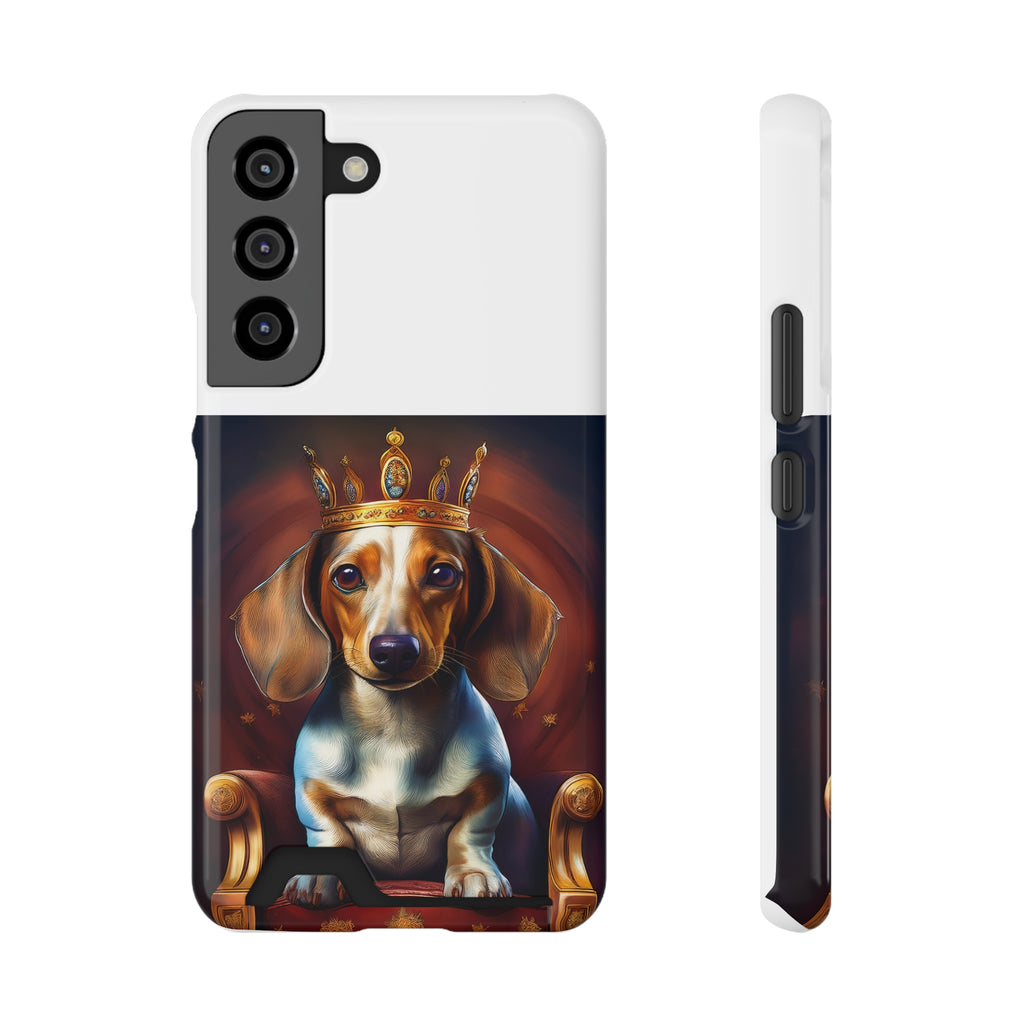 Dachshund Royal Phone Case with Card Holder