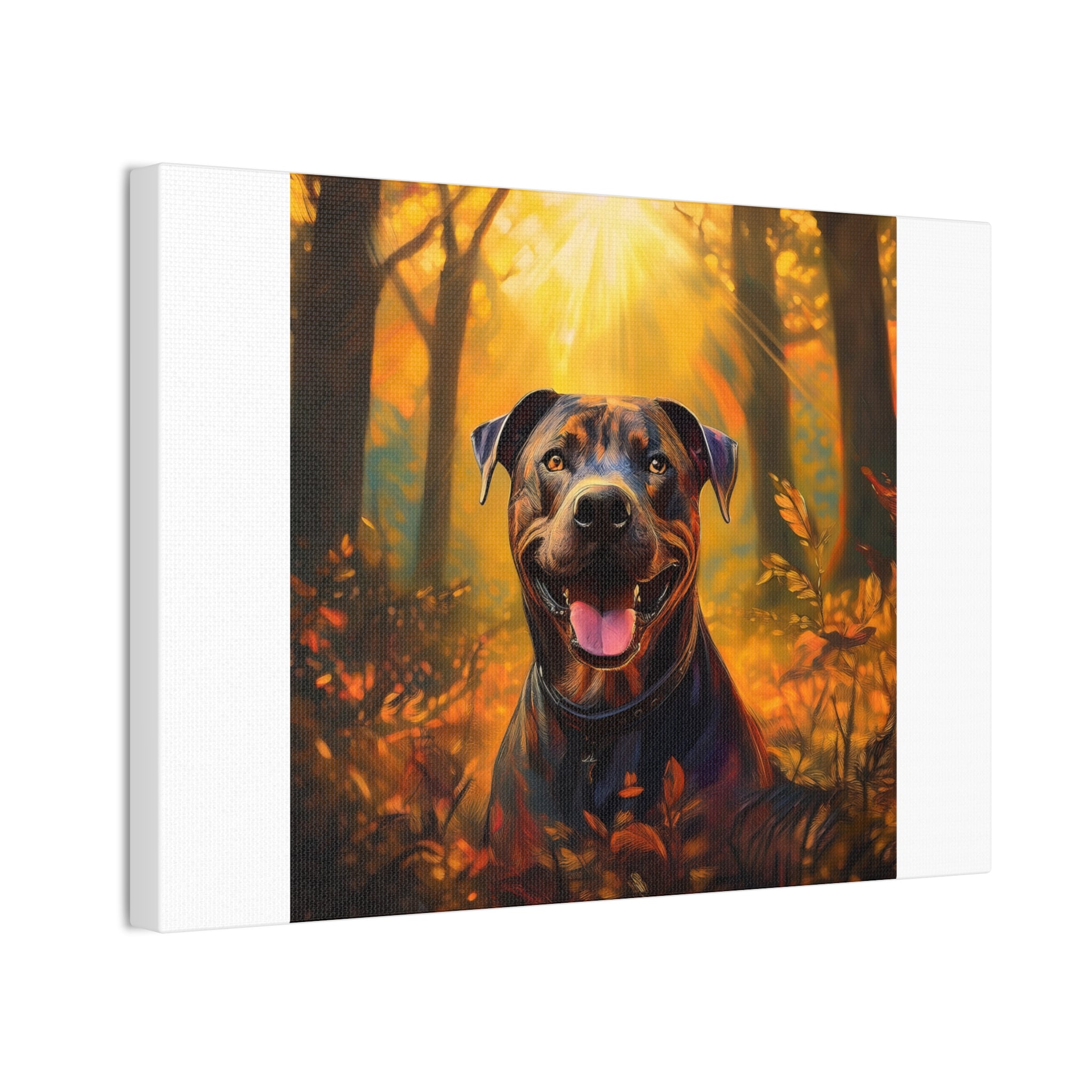 Pit Bull Brindle Autumn Stretched, 0.75"