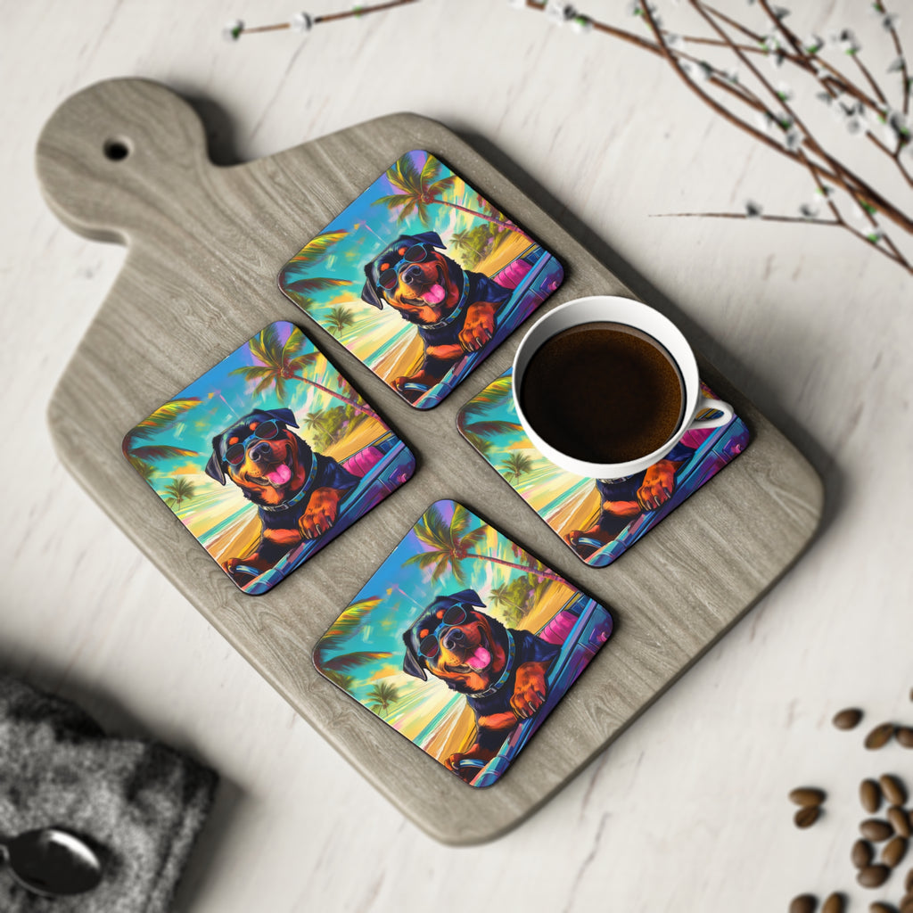 Rottweiler Beach Drive Coasters