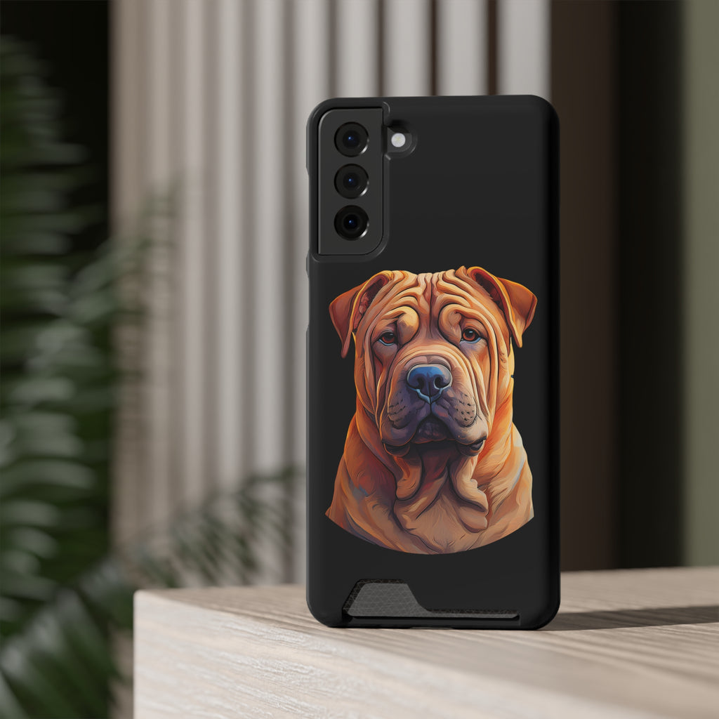 Shar Pei Phone Case with Card Holder