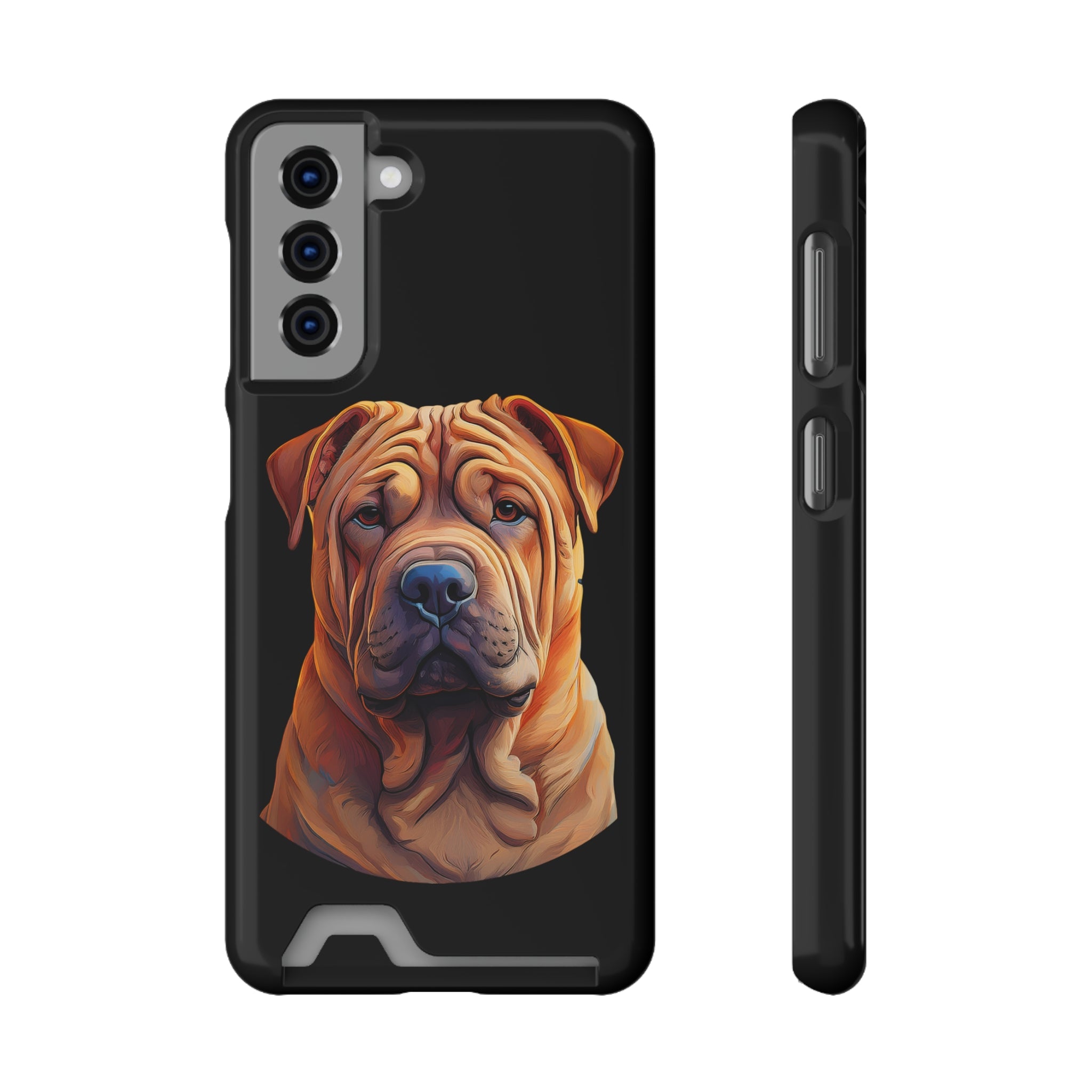 Shar Pei Phone Case with Card Holder