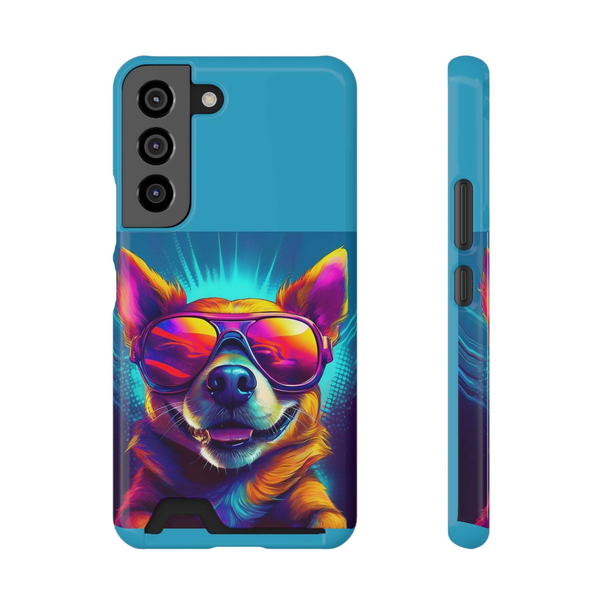 Chihuahua Cool Sunglasses Phone Case with Card Holder