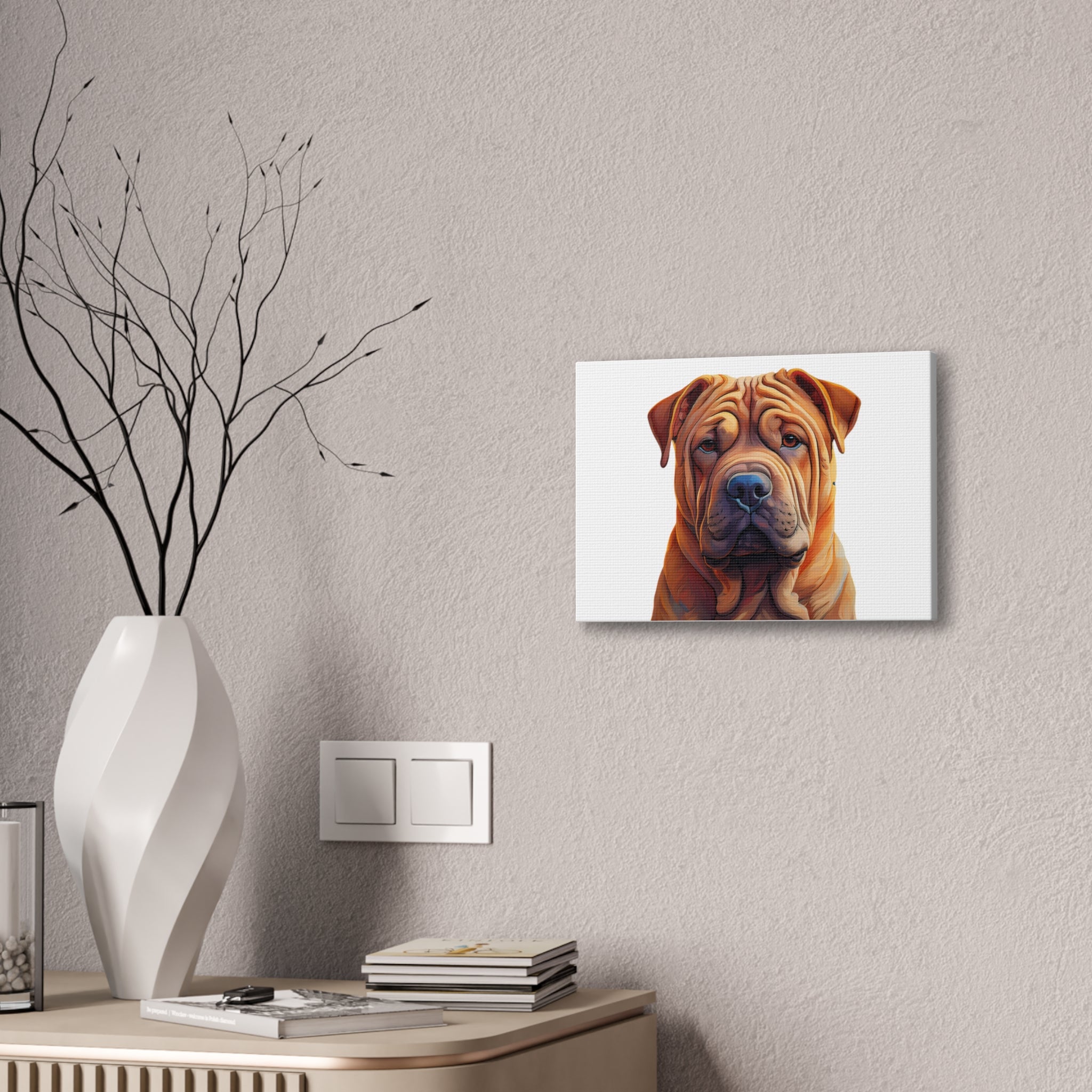 Shar Pei Stretched, 0.75"