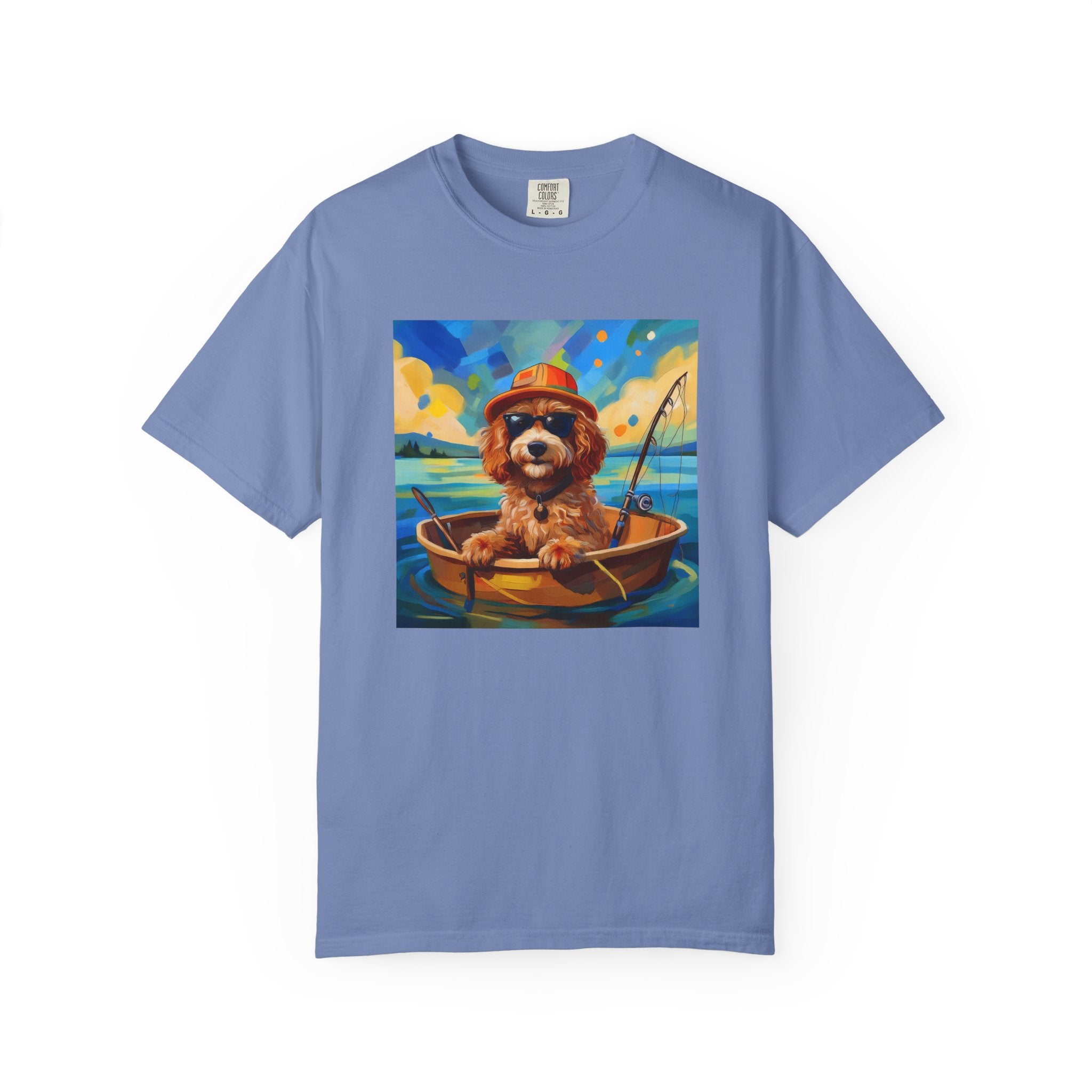 Doodle Fishing Unisex Garment-Dyed T-shirt