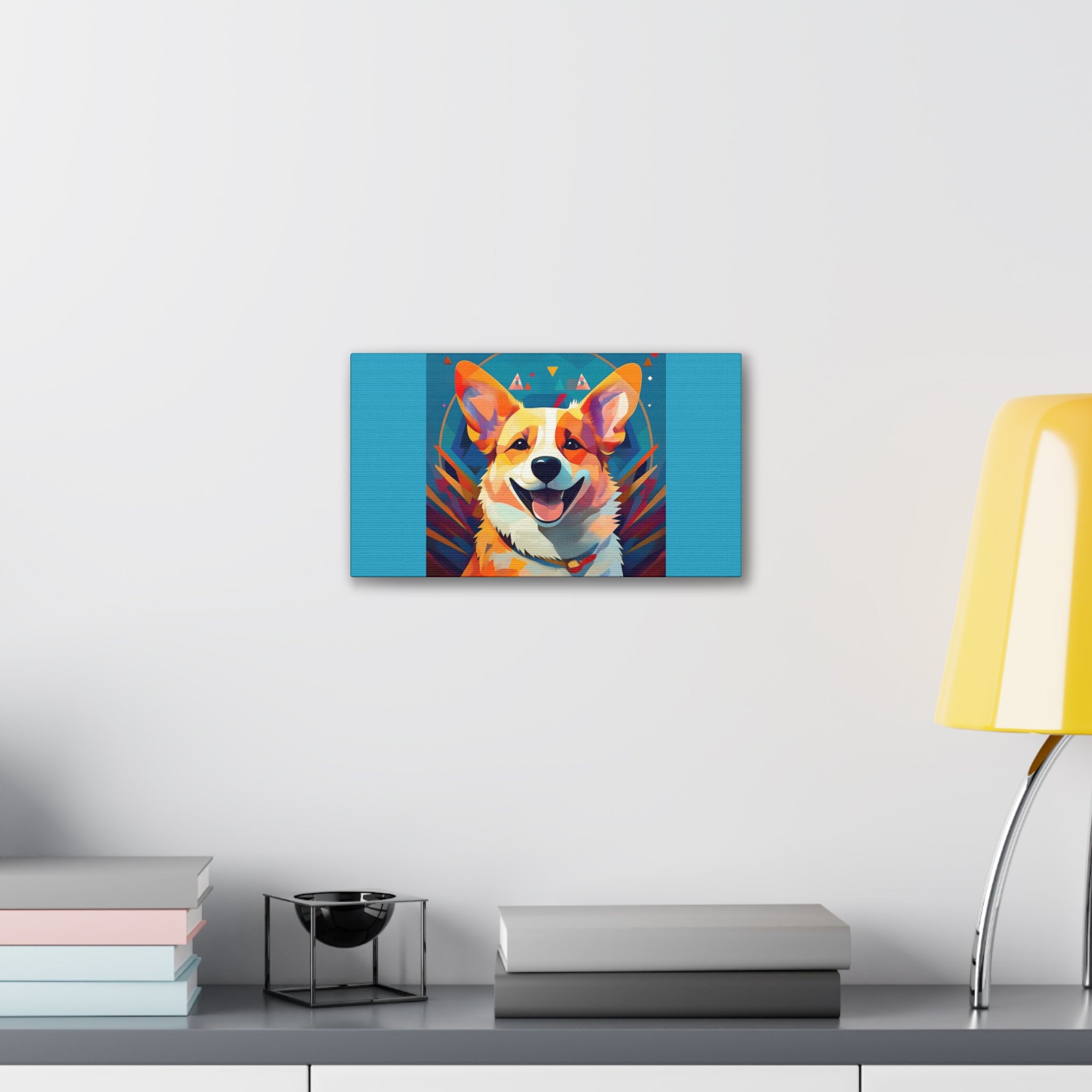 Corgi Canvas Painting