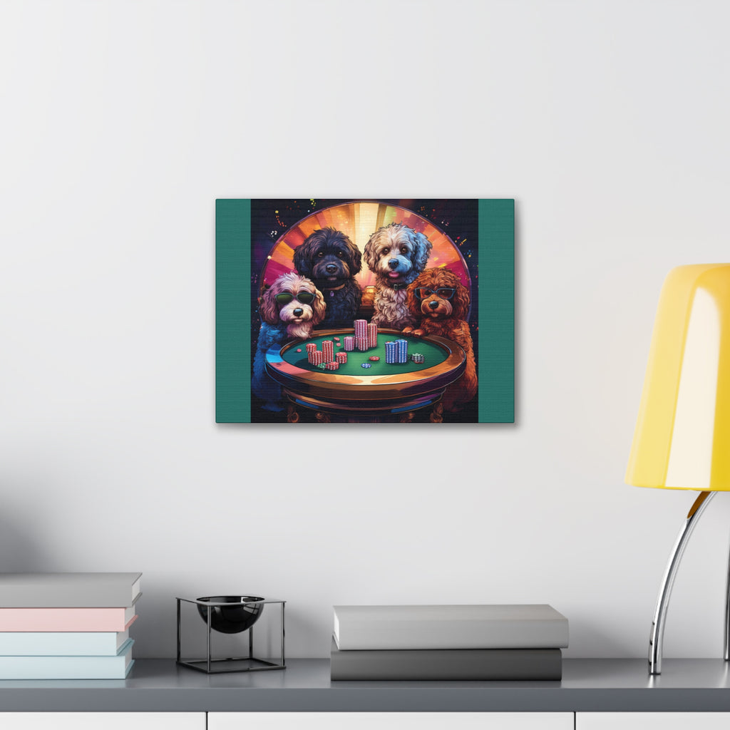 Doodle Poker Game Canvas Painting