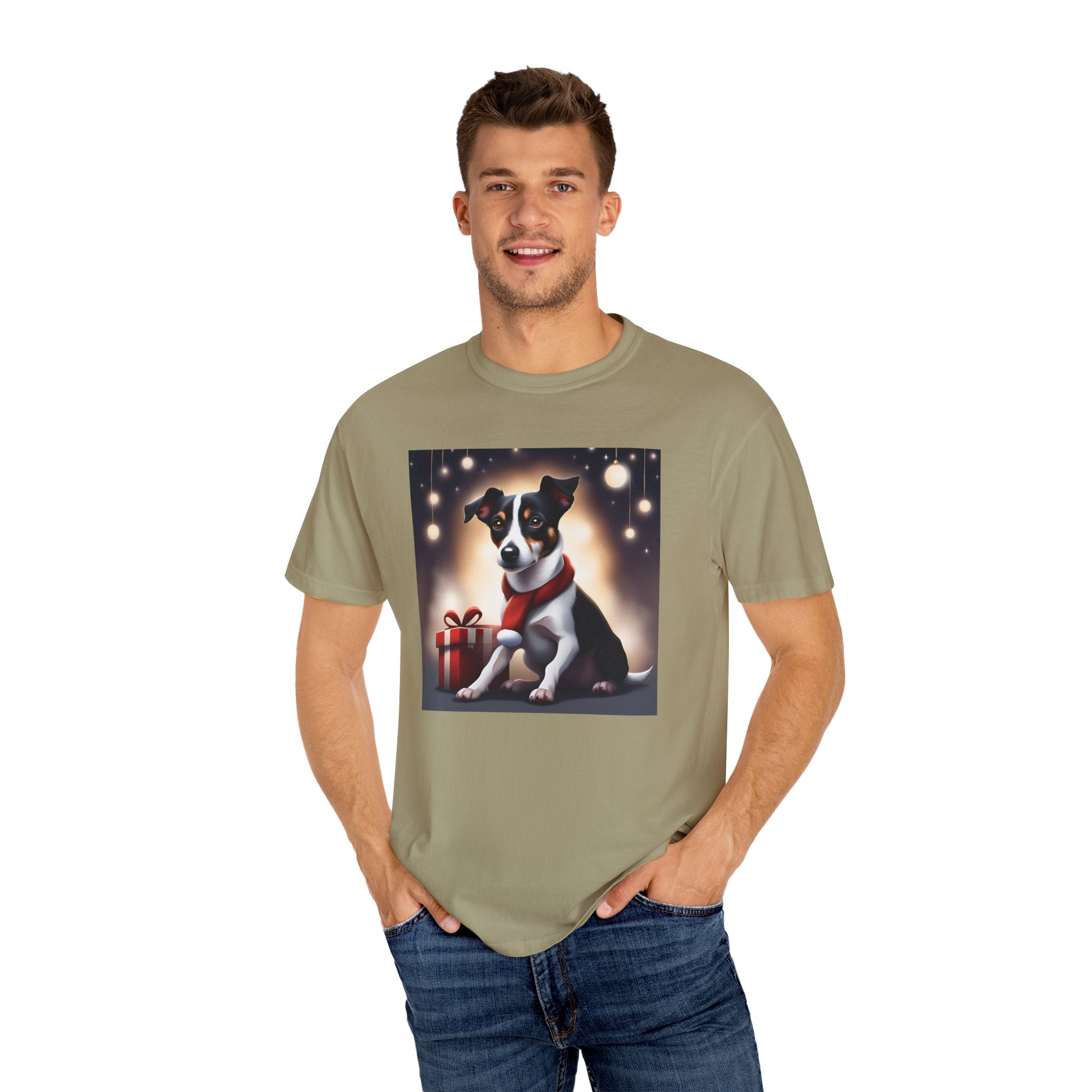Jack Russel Holiday Unisex Garment-Dyed T-shirt