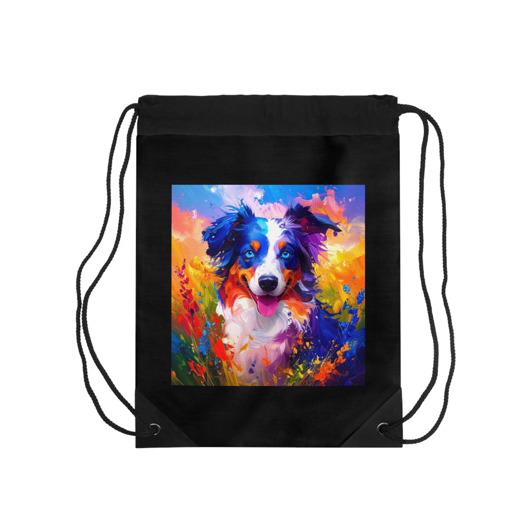 Aussie Shepherd Drawstring Bag
