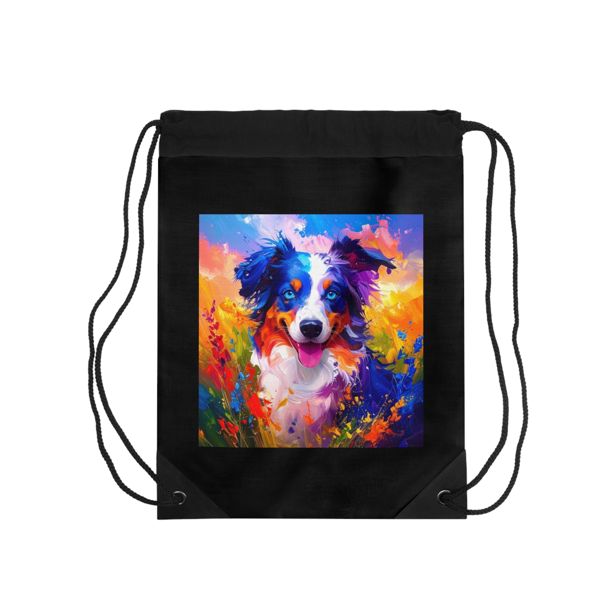 Aussie Shepherd Drawstring Bag
