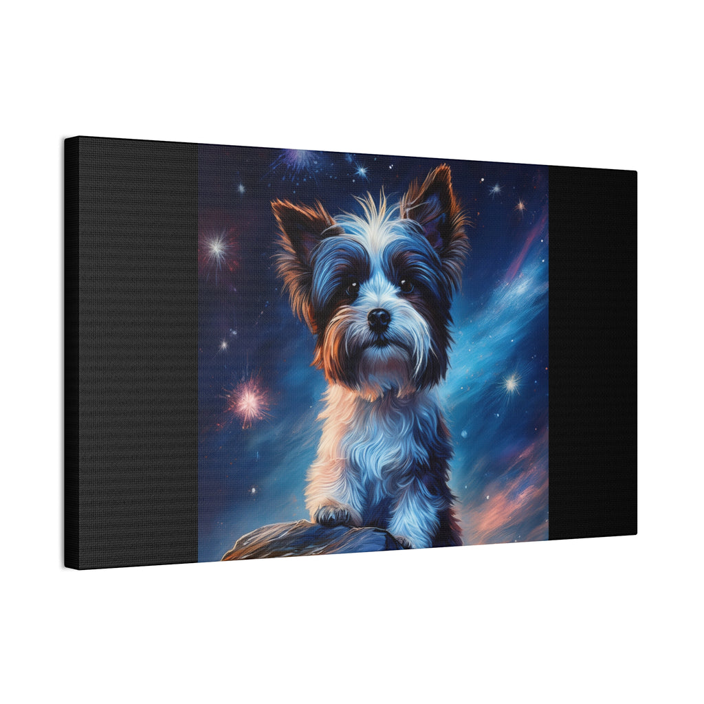 Biewer Terrier Stary Night Cavas Painting
