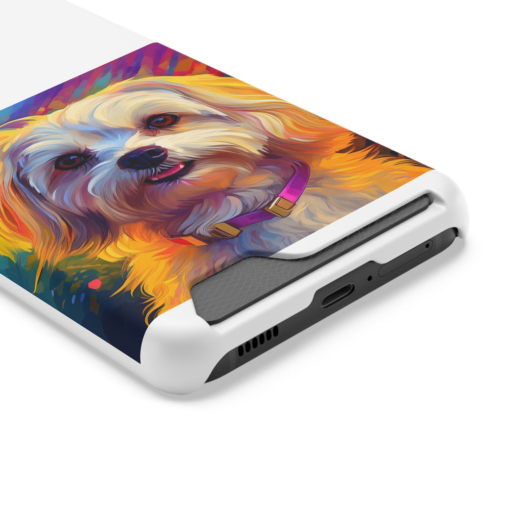 Havanese Phone Case with Card Holder