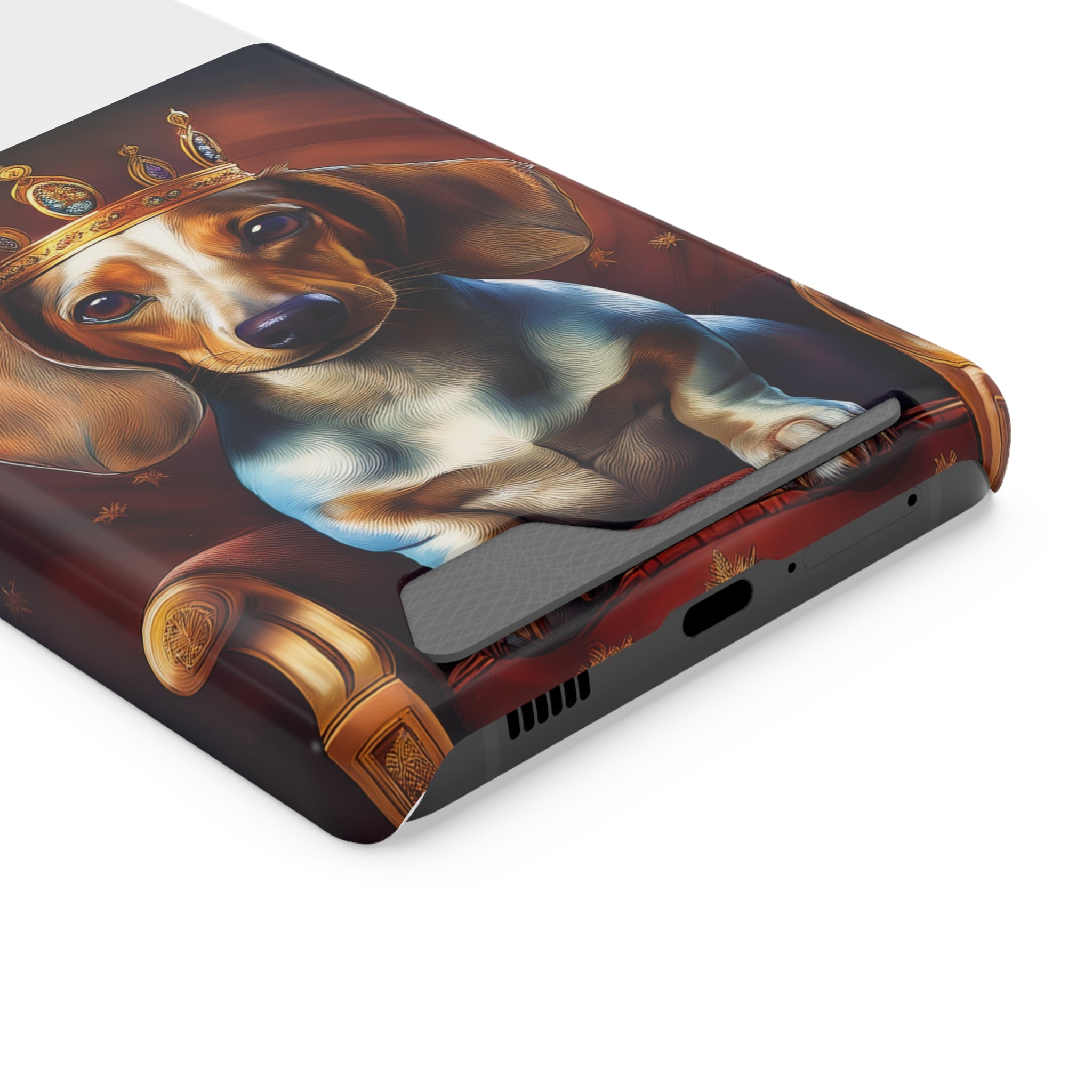 Dachshund Royal Phone Case with Card Holder