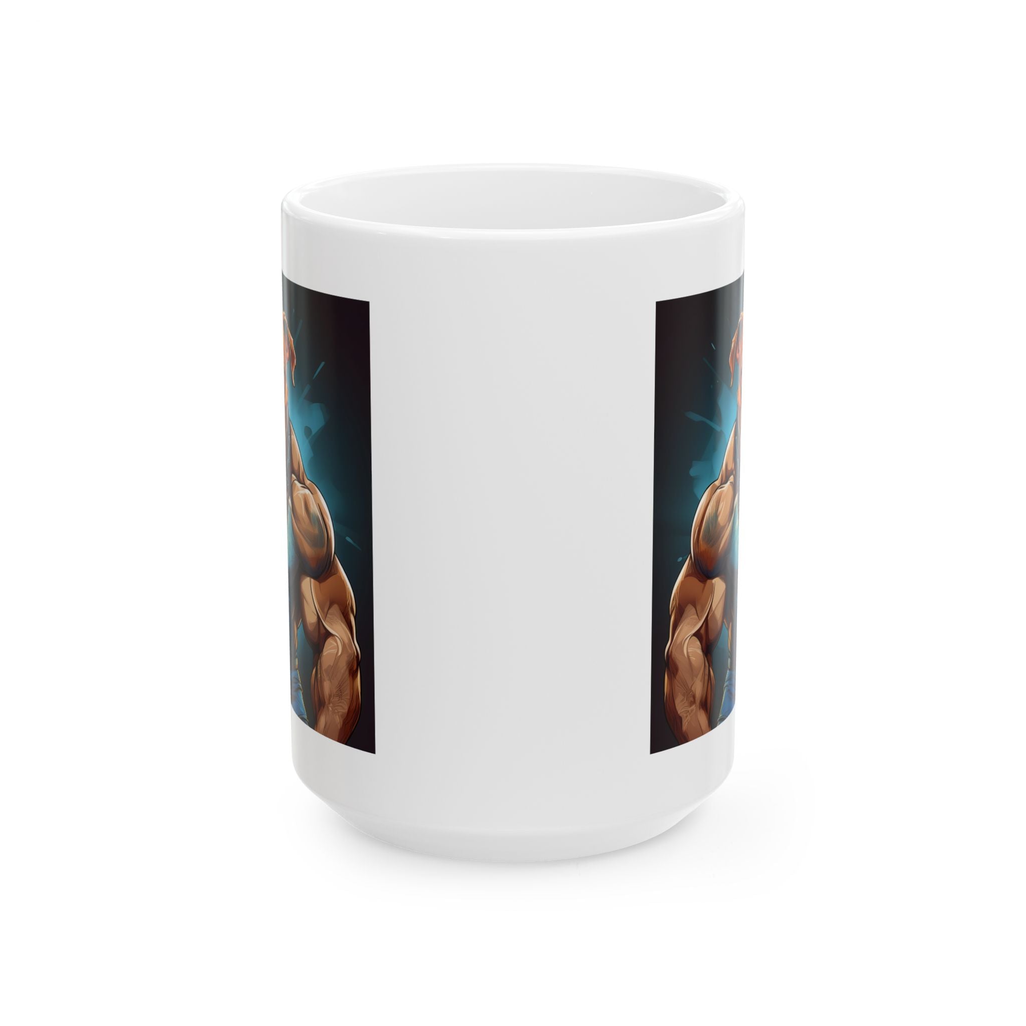 Pitbull Body Builder Ceramic Mug, (11oz, 15oz)