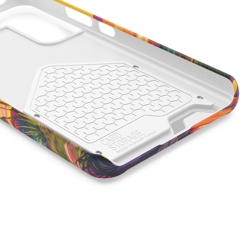 Yellow Lab Sunset Beach Phone Case with Card Holder